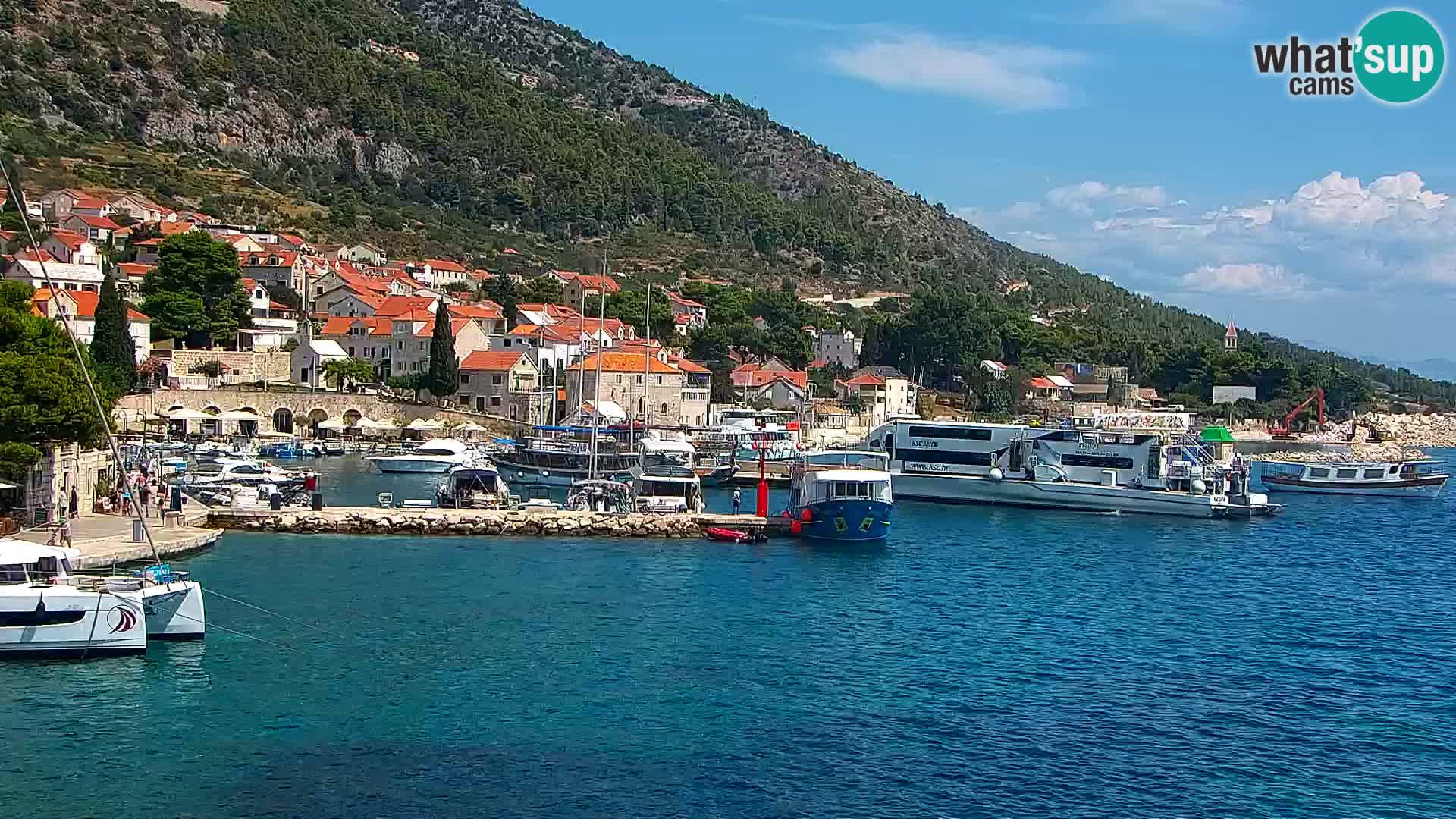 Webcam Bol Centre-Ville & Marina – Vue en direct depuis Bol, île de Brač