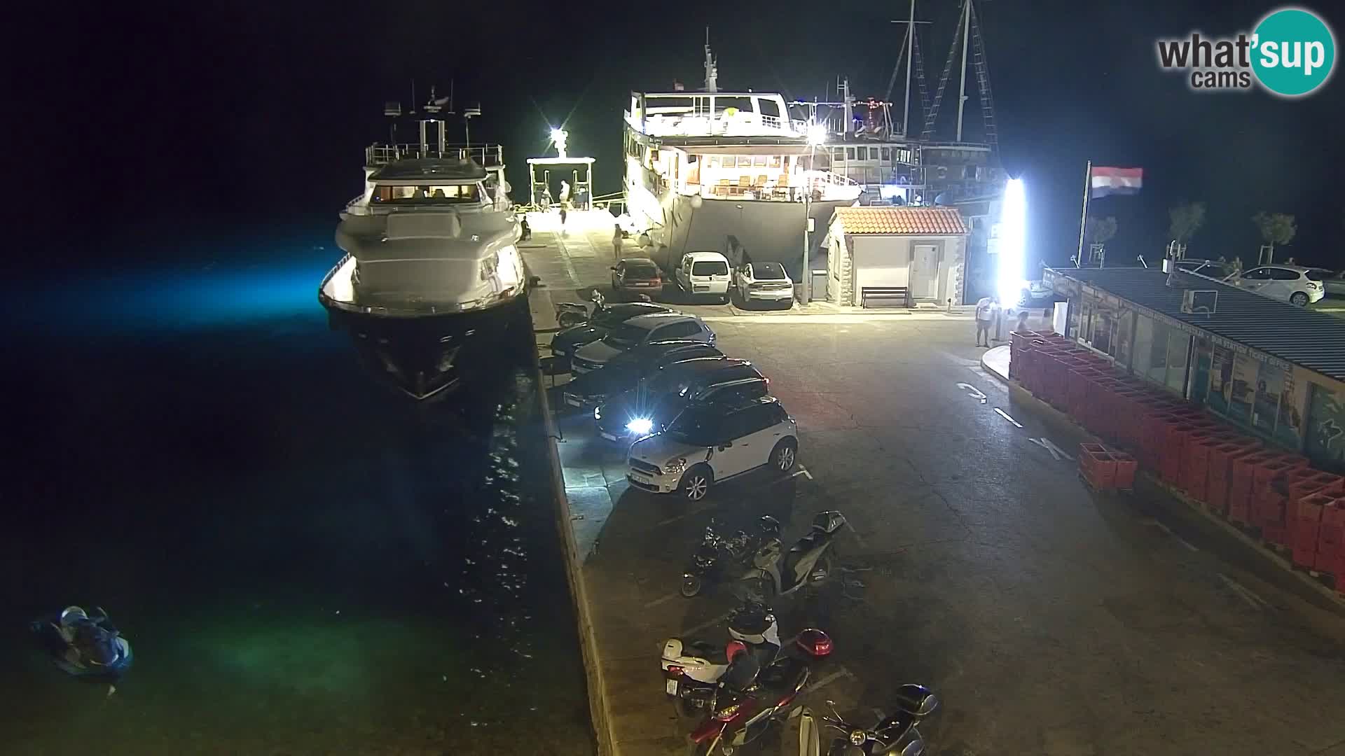 Webcam Bol Centro e Marina – Vista live dal porto di Bol