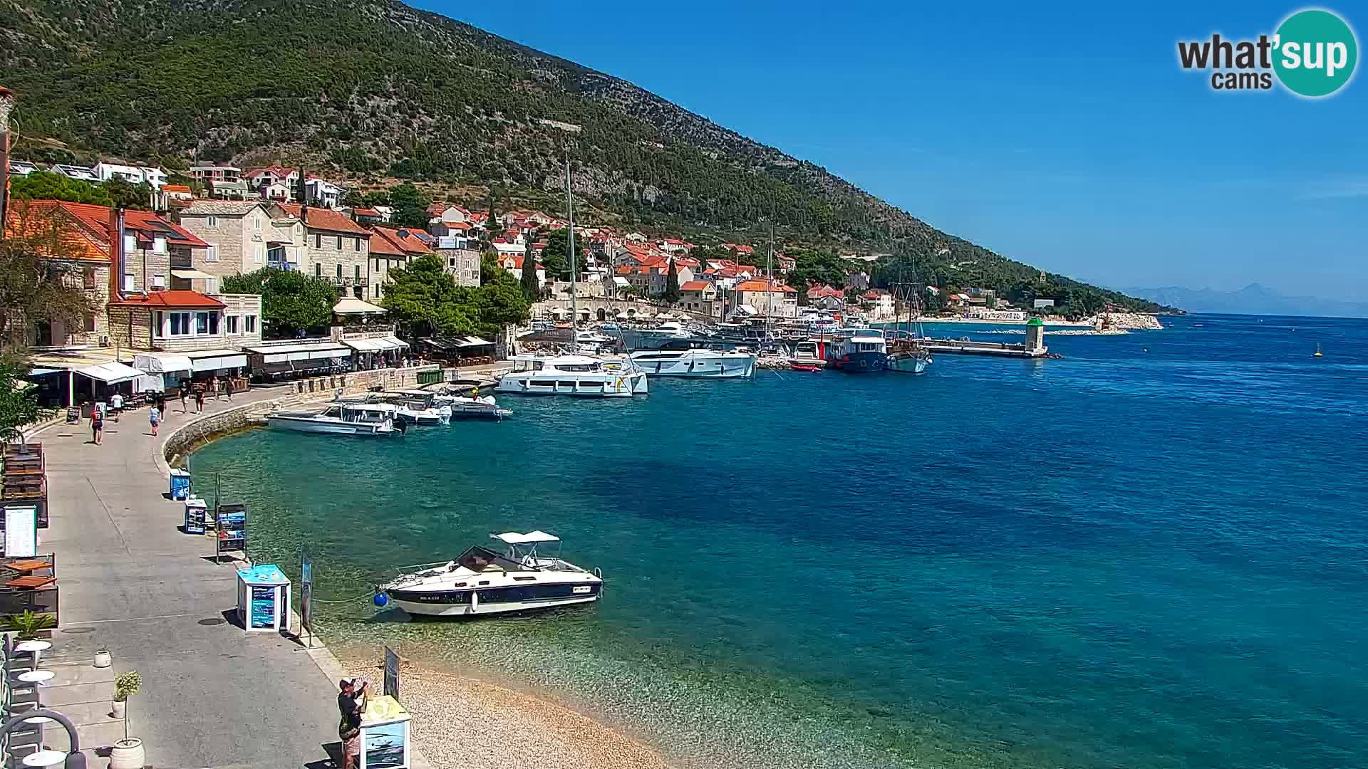 Webcam Bol centre-ville & marina – Vue en direct depuis Bol, île de Brač
