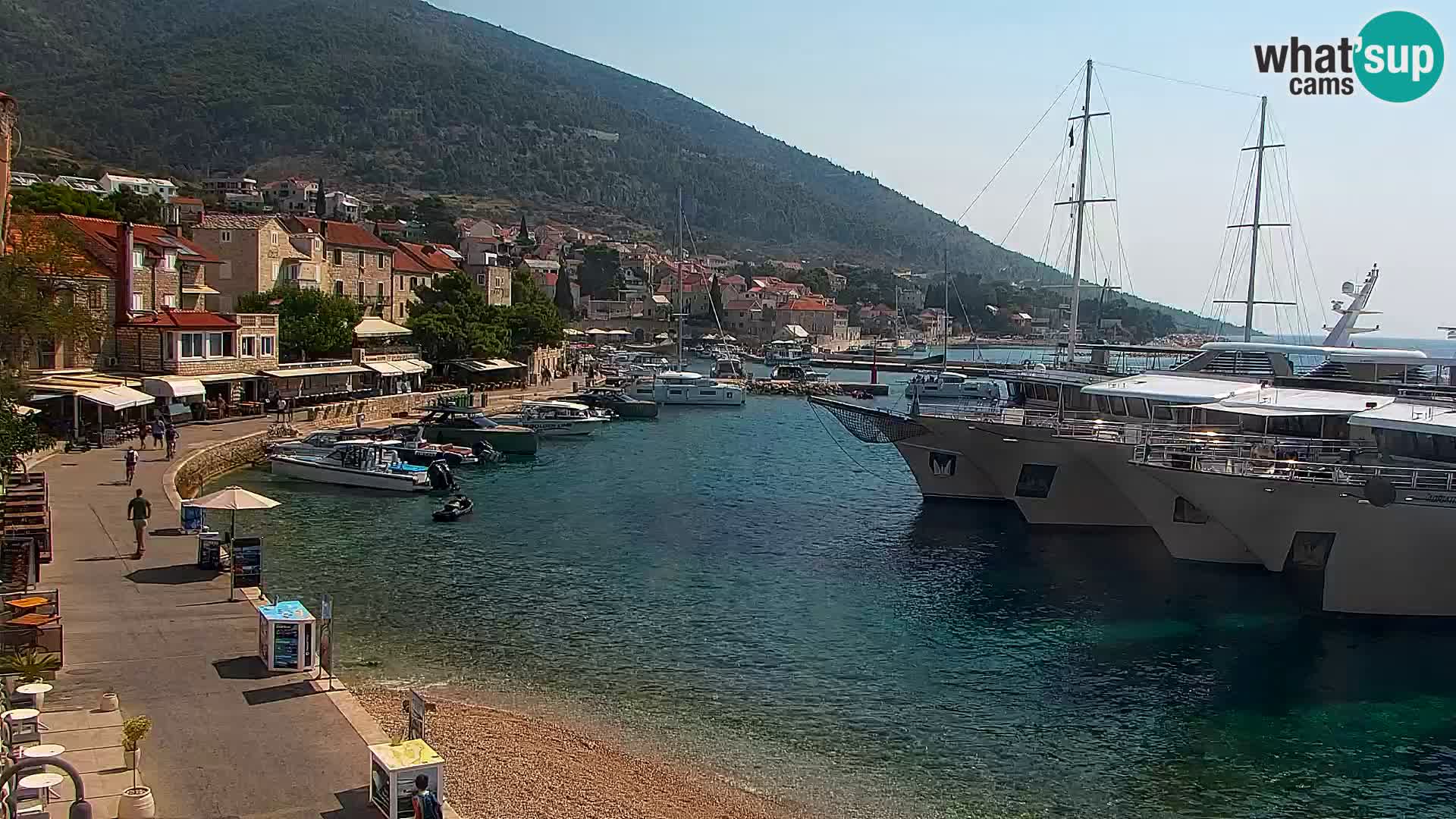 Webcam Bol centre-ville & marina – Vue en direct depuis Bol, île de Brač