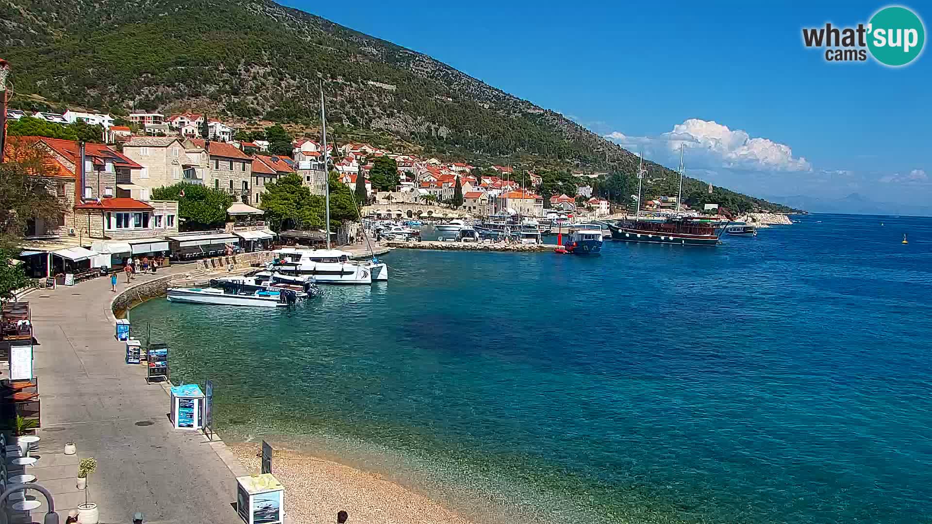 Webcam Bol Centre-Ville & Marina – Vue en direct depuis Bol, île de Brač