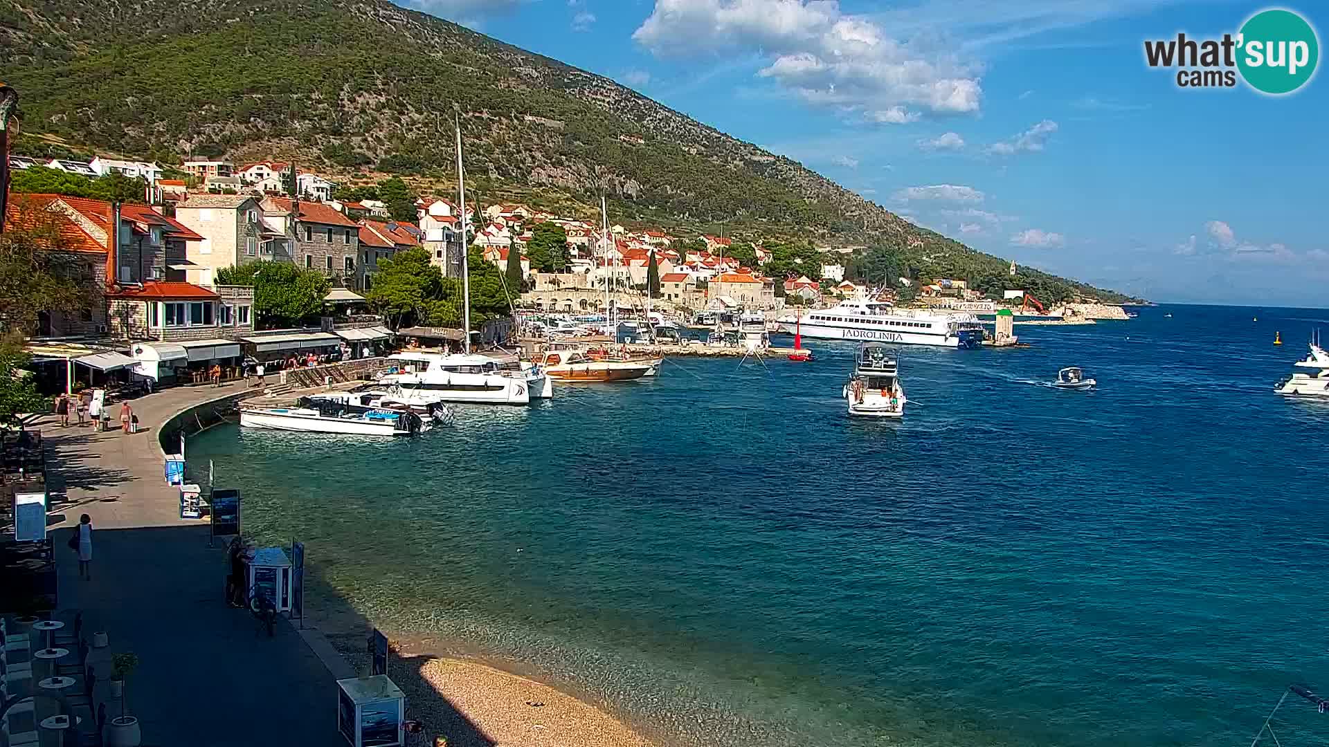 Webcam Bol Centre-Ville & Marina – Vue en direct depuis Bol, île de Brač