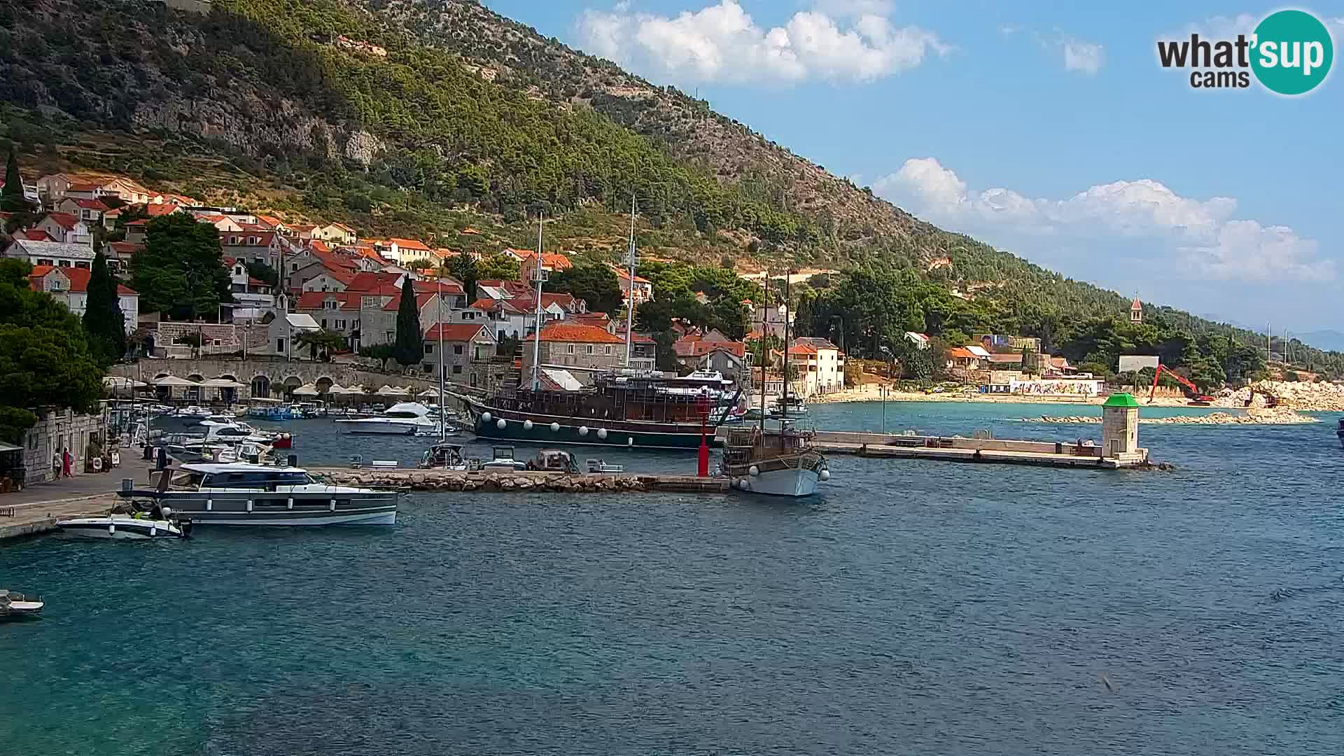 Webcam Bol Centre-Ville & Marina – Vue en direct depuis Bol, île de Brač