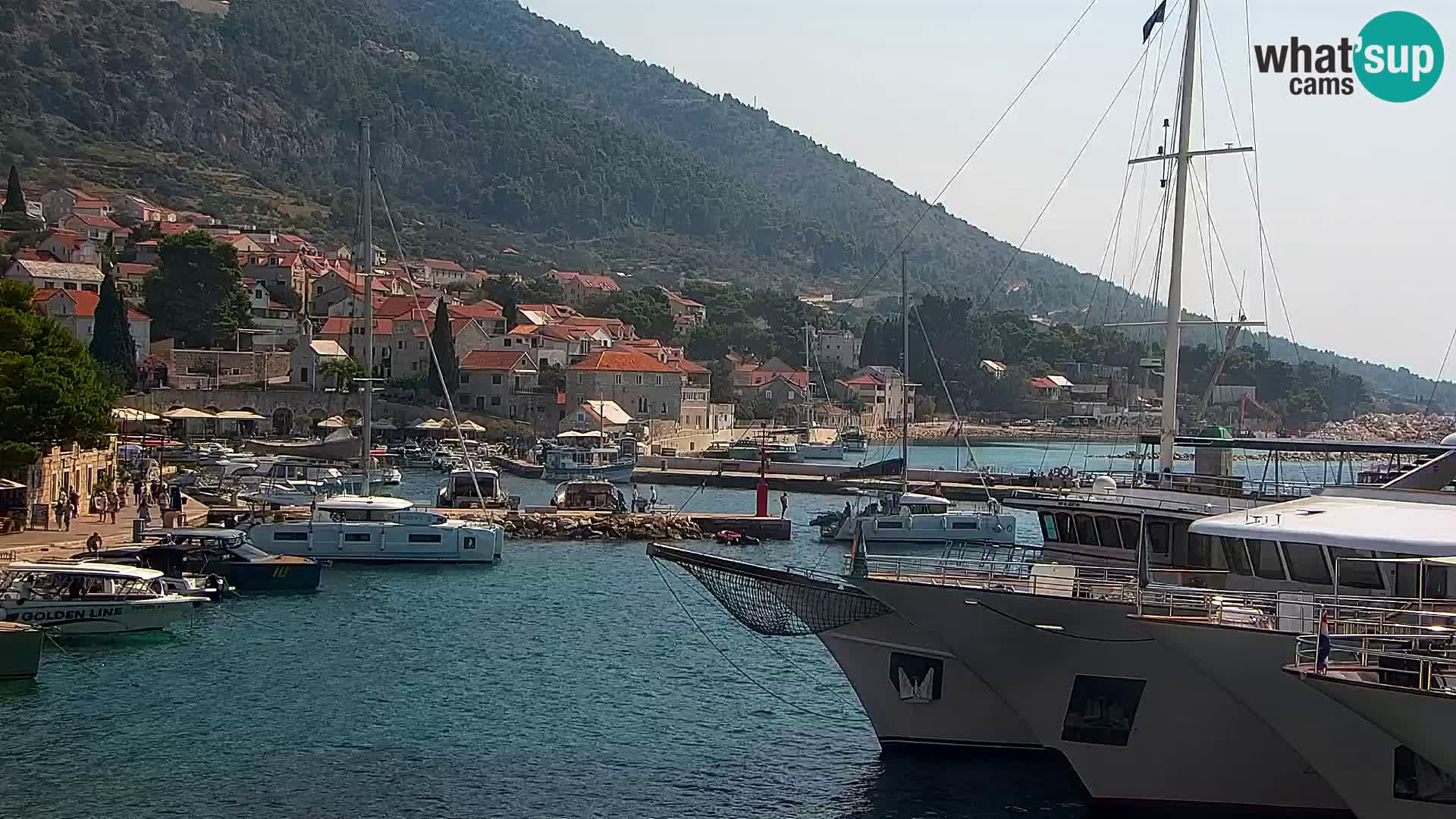 Webcam Bol centre-ville & marina – Vue en direct depuis Bol, île de Brač
