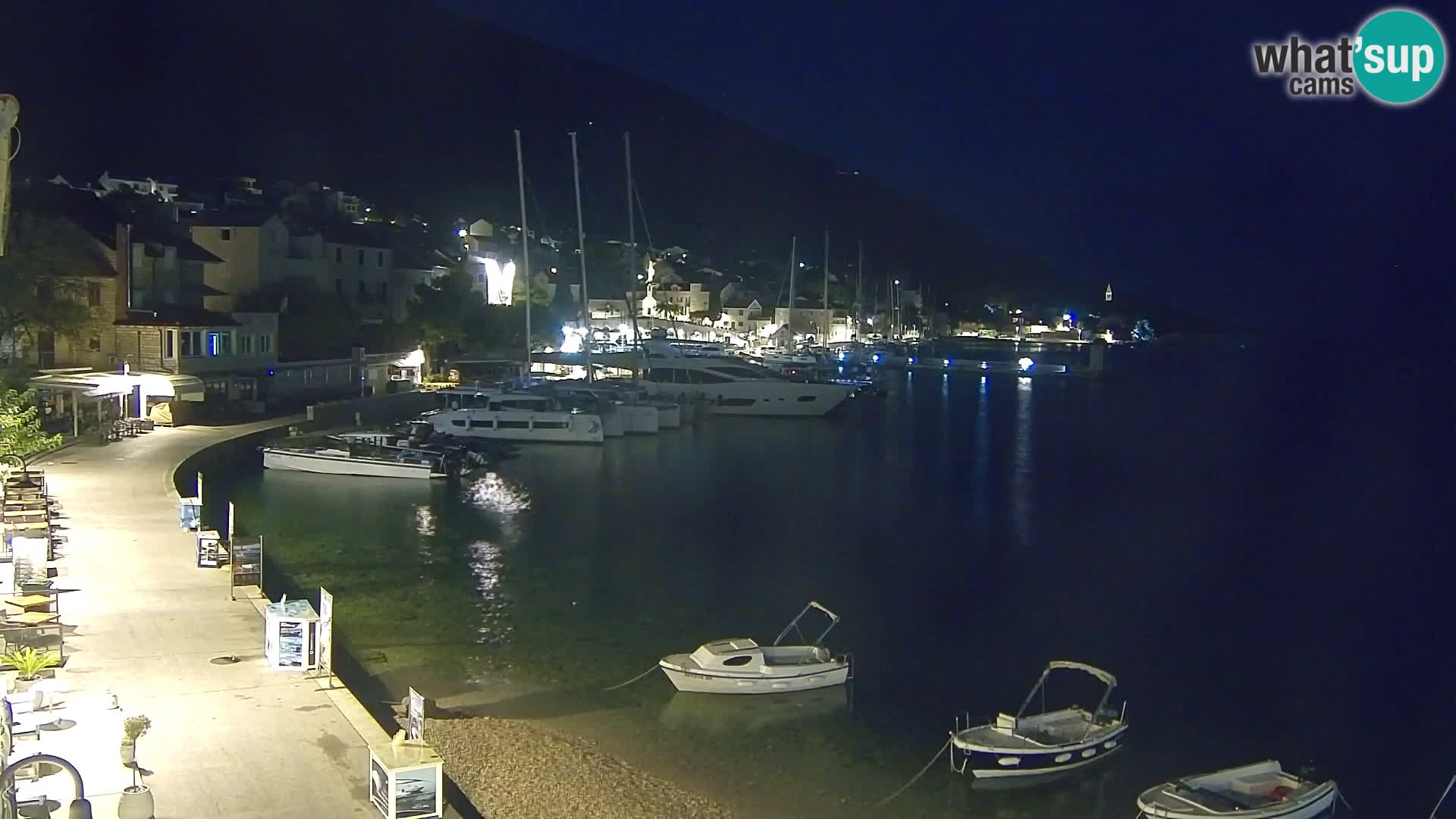 Webcam Bol Centre-Ville & Marina – Vue en direct depuis Bol, île de Brač
