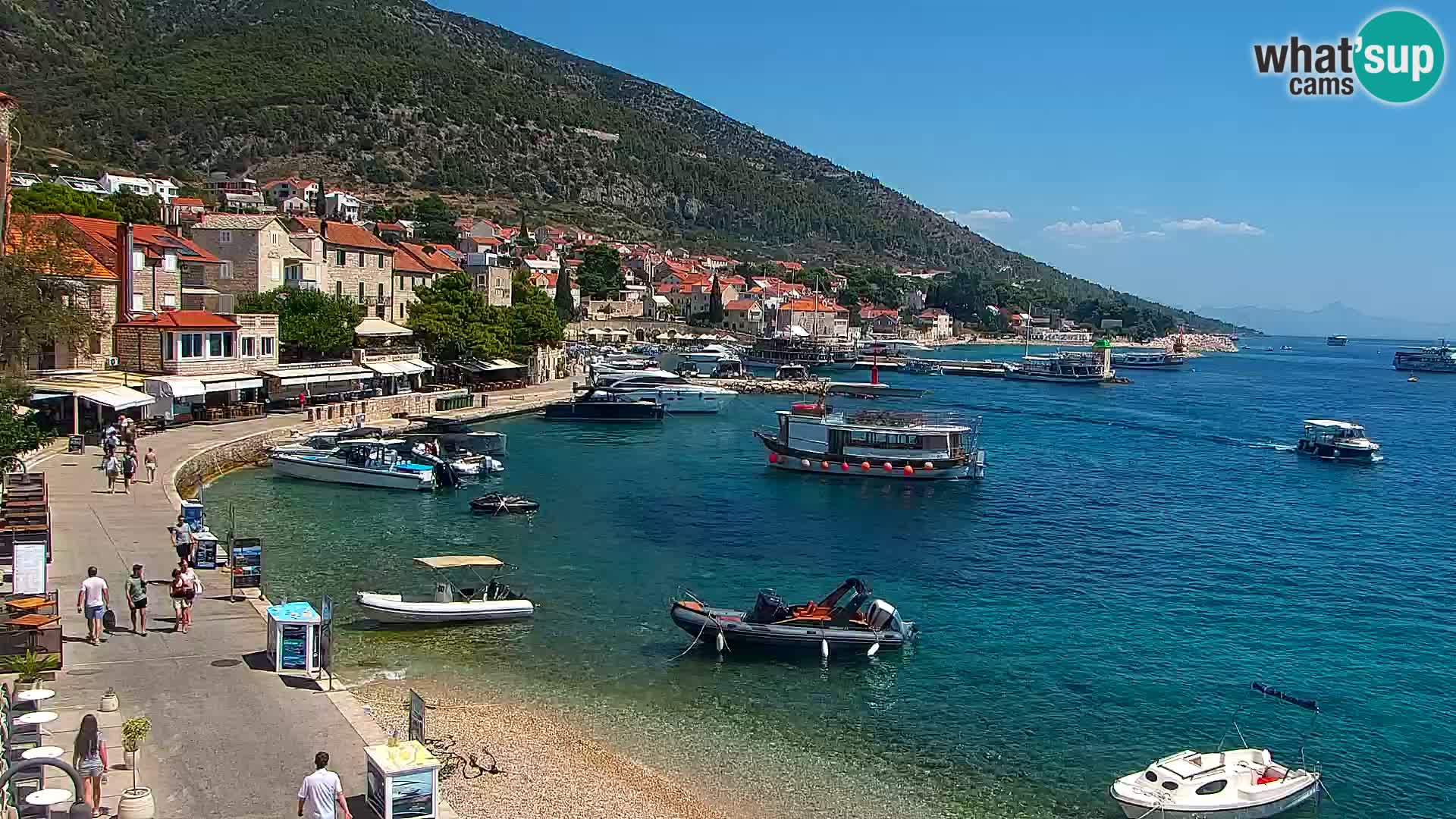 Webcam Bol centre-ville & marina – Vue en direct depuis Bol, île de Brač