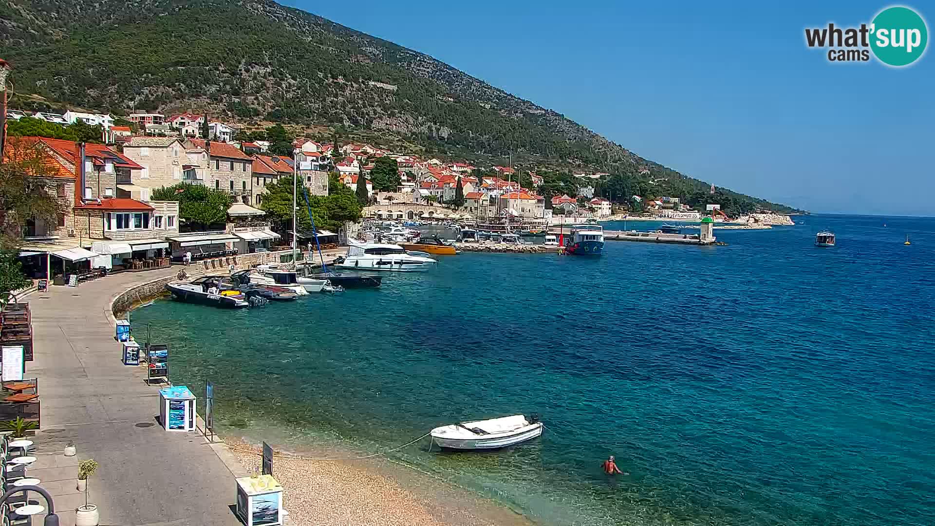 Webcam Bol centre-ville & marina – Vue en direct depuis Bol, île de Brač