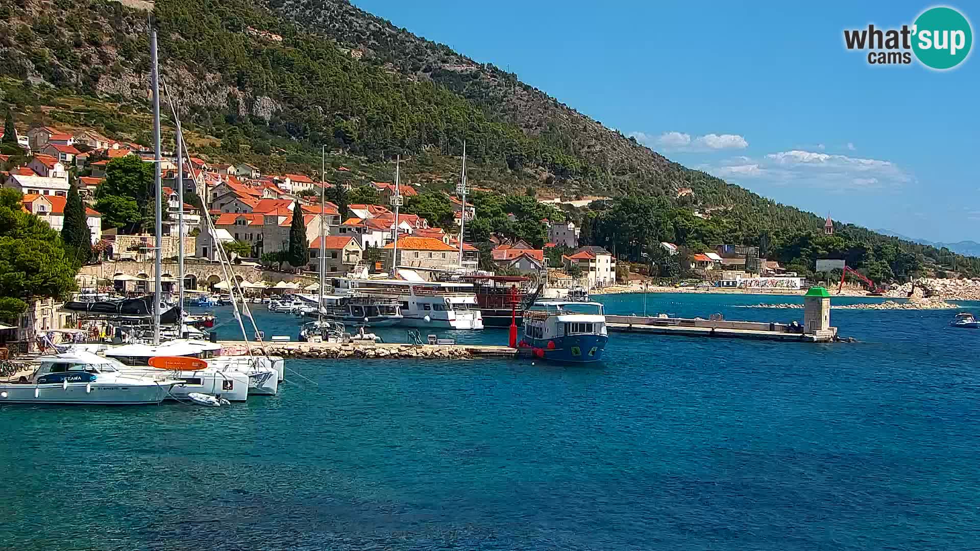 Webcam Bol Hafen & Ortszentrum – Liveblick aus Bol auf der Insel Brač