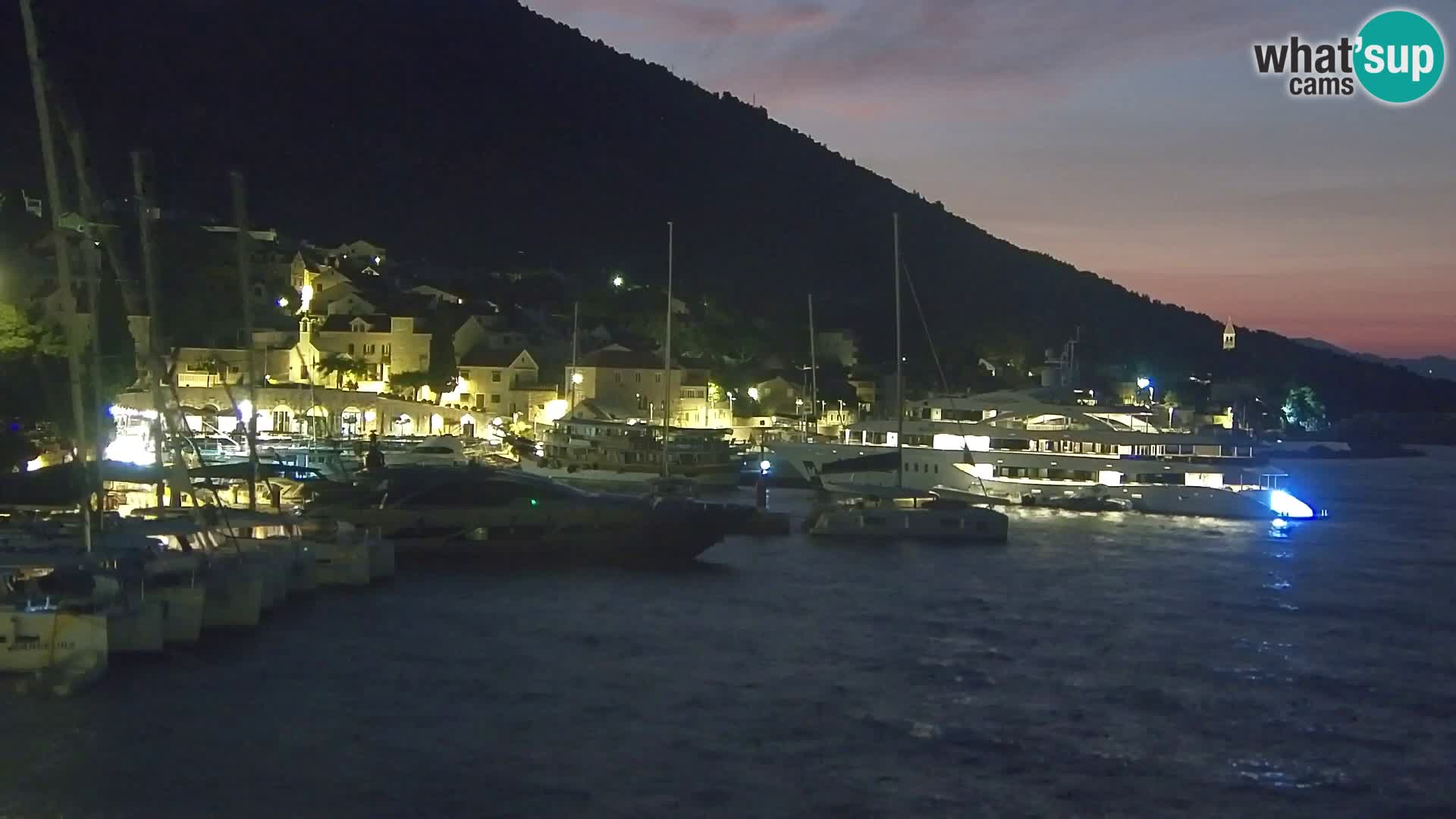 Webcam Bol centre-ville & marina – Vue en direct depuis Bol, île de Brač