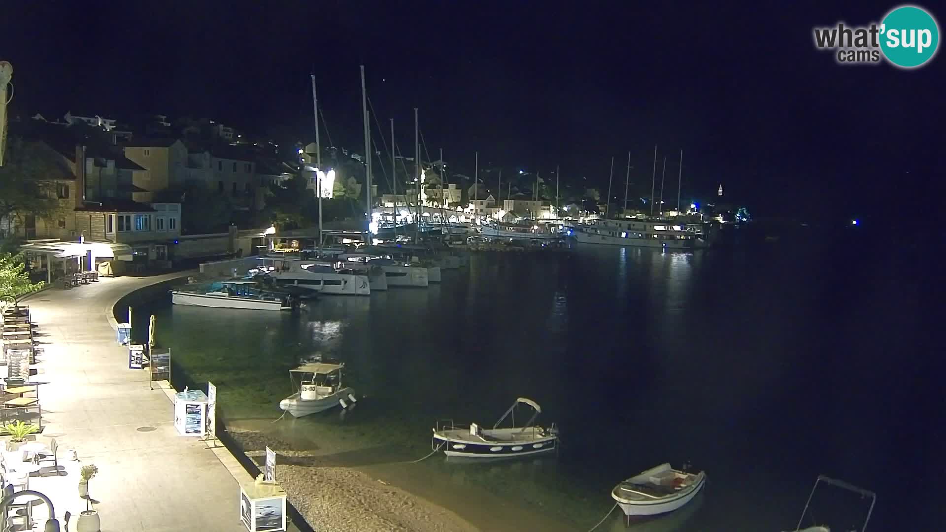 Webcam Bol centre-ville & marina – Vue en direct depuis Bol, île de Brač