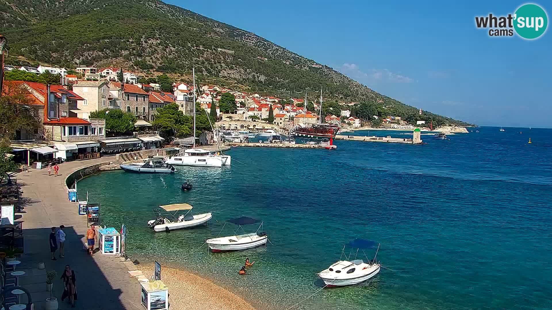 Webcam Bol Centre-Ville & Marina – Vue en direct depuis Bol, île de Brač