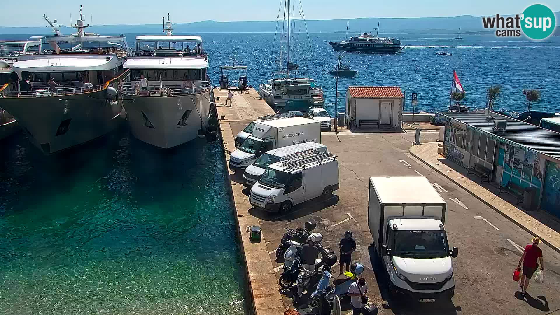 Webcam Bol Centre-Ville & Marina – Vue en direct depuis Bol, île de Brač