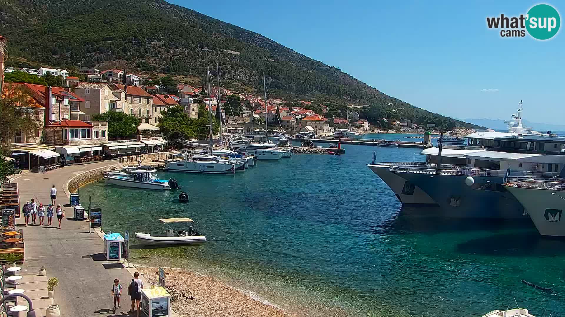 Webcam Bol Centre-Ville & Marina – Vue en direct depuis Bol, île de Brač
