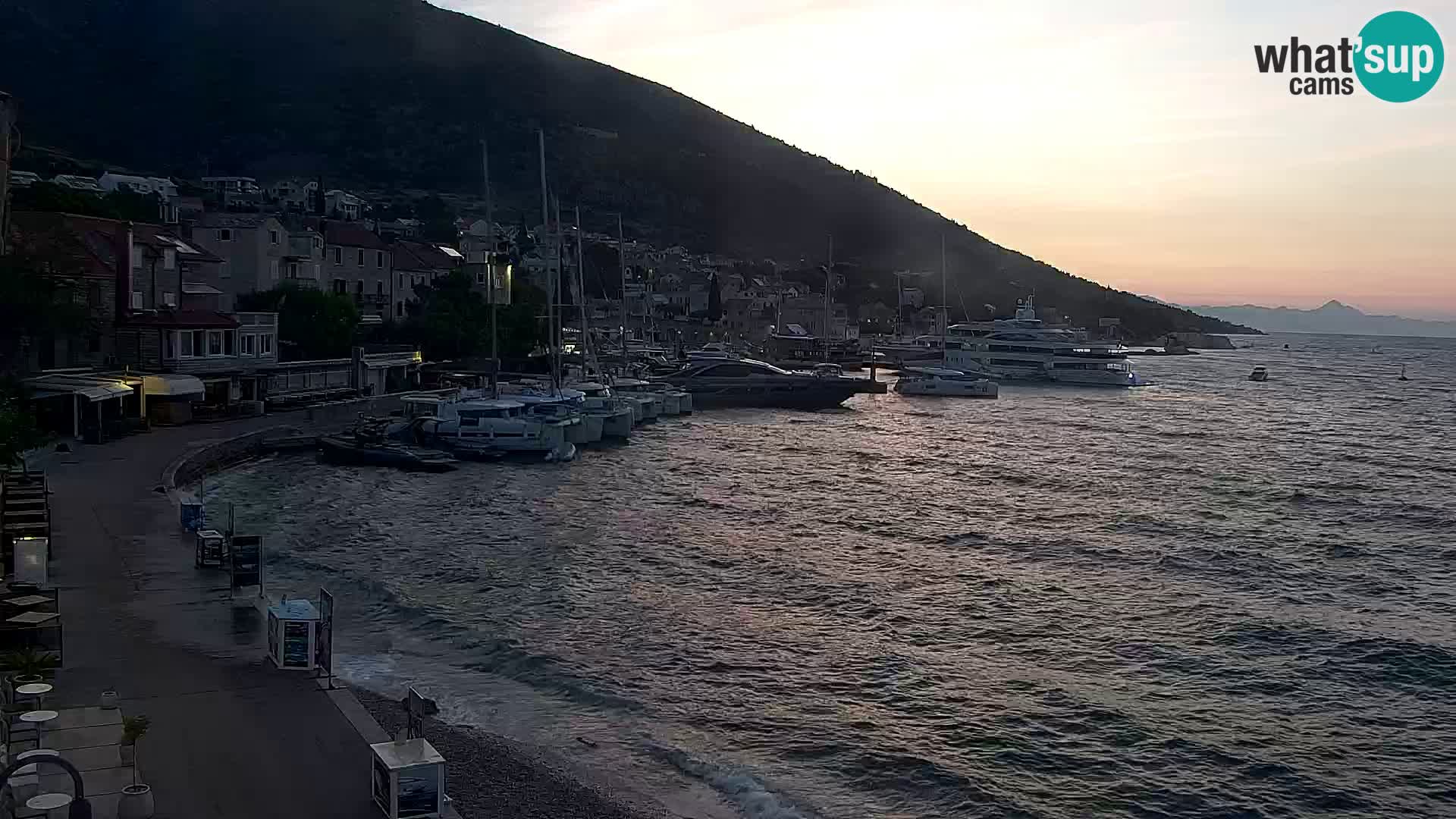 Webcam Bol centre-ville & marina – Vue en direct depuis Bol, île de Brač