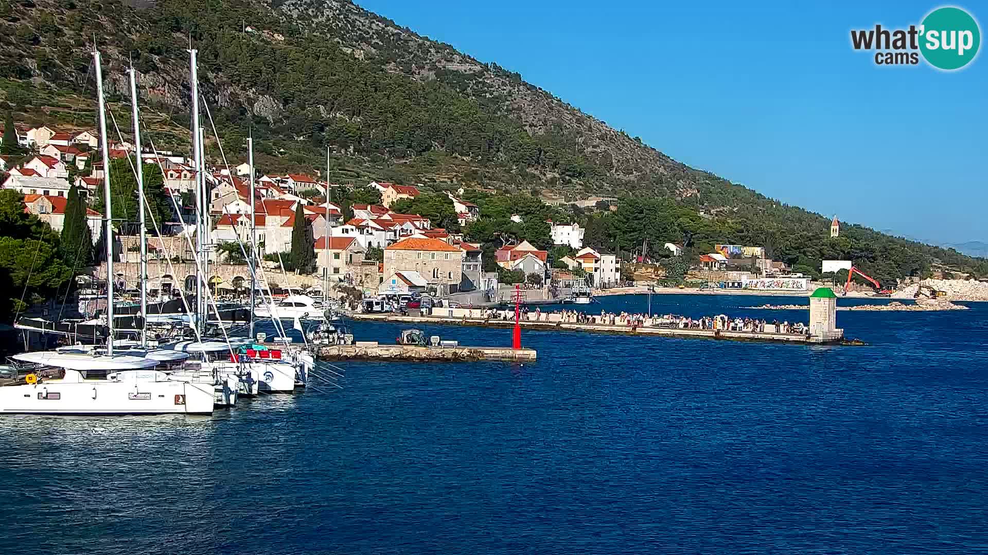 Webcam Bol Centre-Ville & Marina – Vue en direct depuis Bol, île de Brač