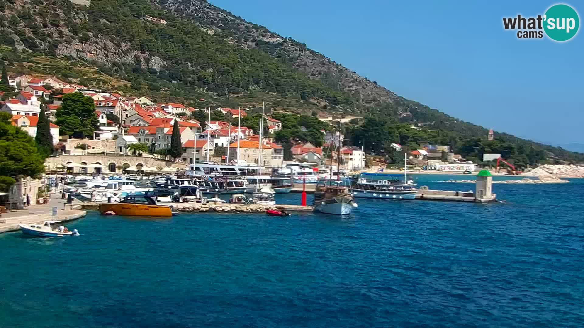 Webcam Bol Centre-Ville & Marina – Vue en direct depuis Bol, île de Brač