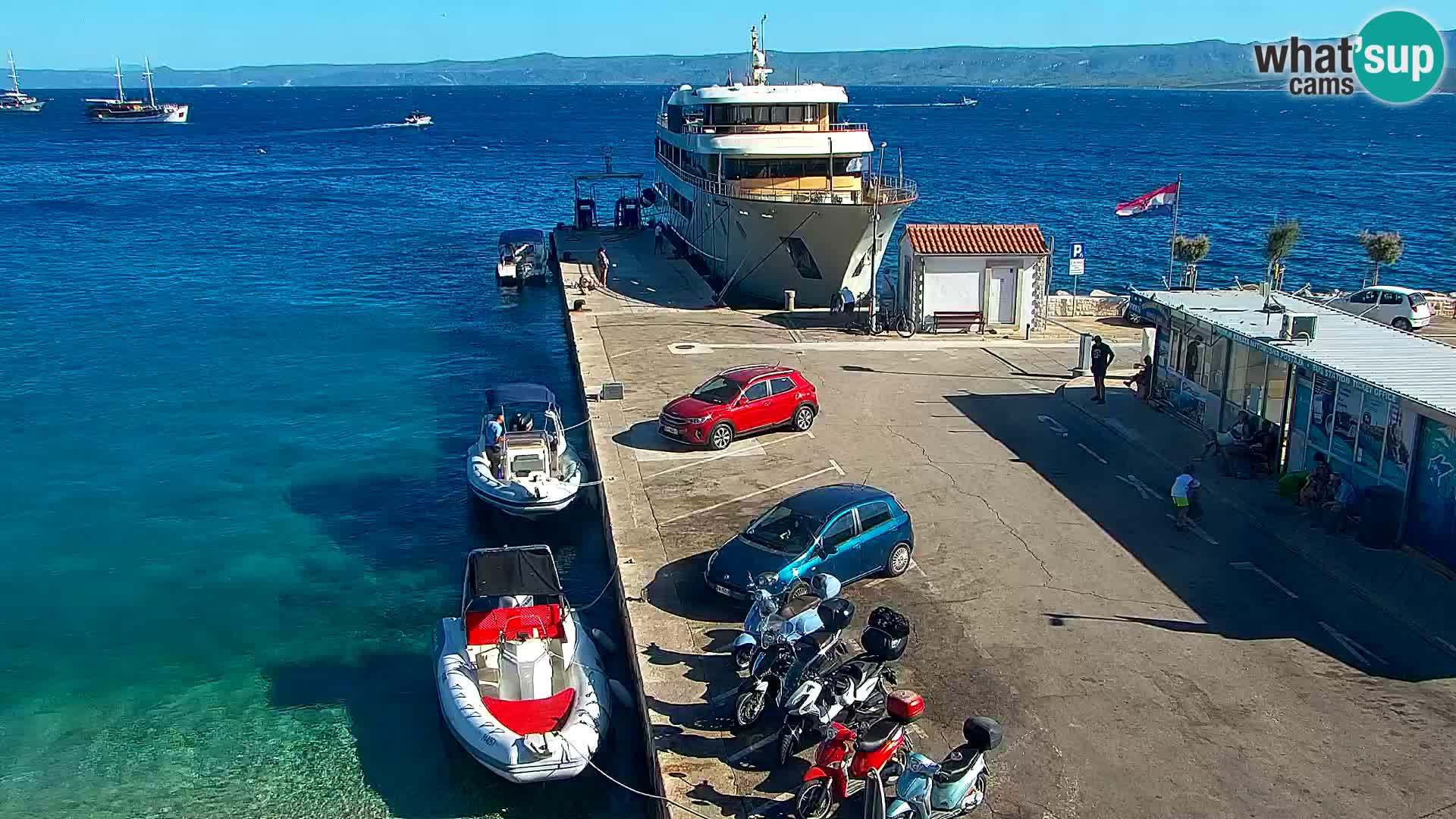 Webcam Bol Centre-Ville & Marina – Vue en direct depuis Bol, île de Brač