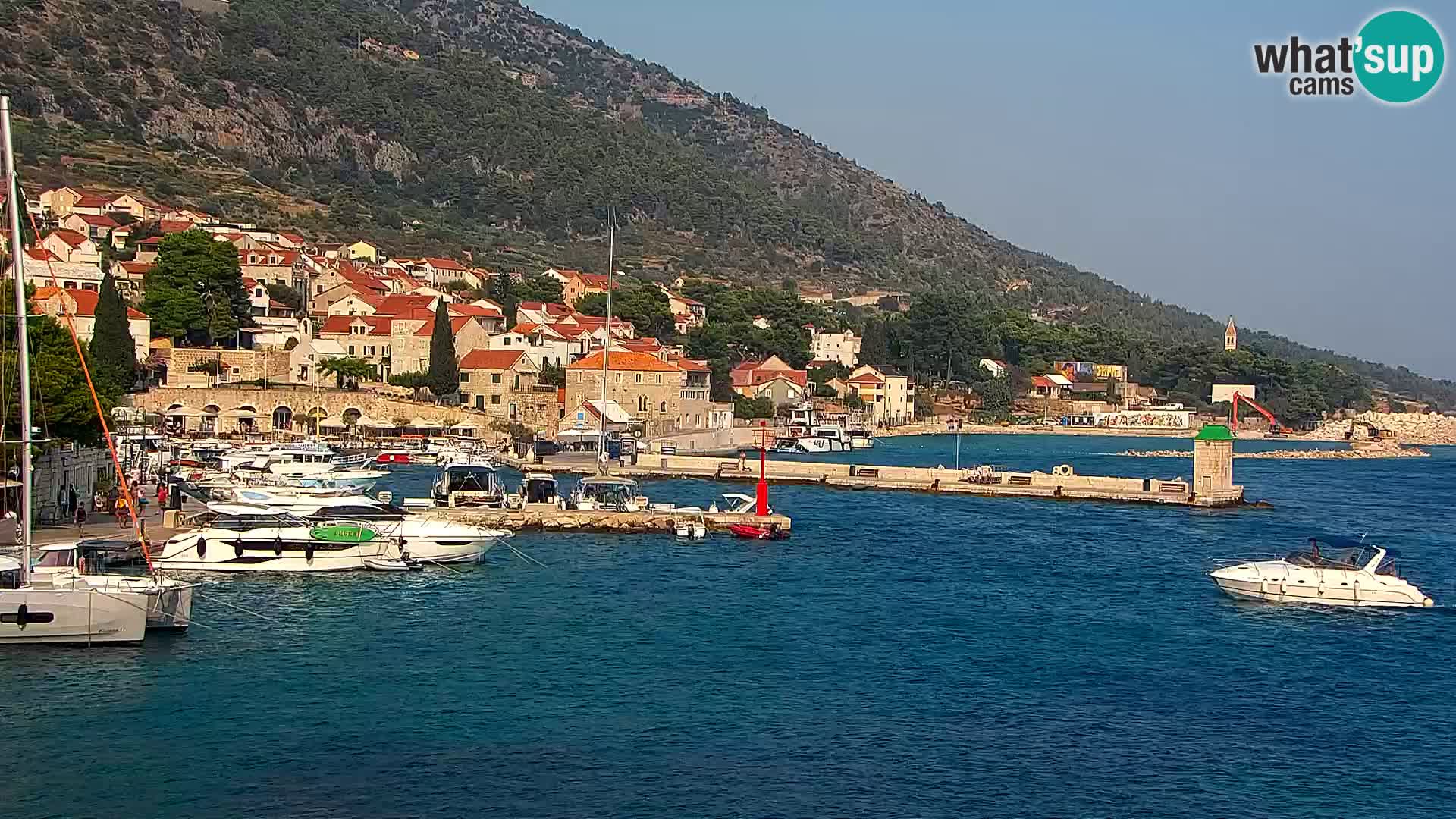 Webcam Bol Centre-Ville & Marina – Vue en direct depuis Bol, île de Brač