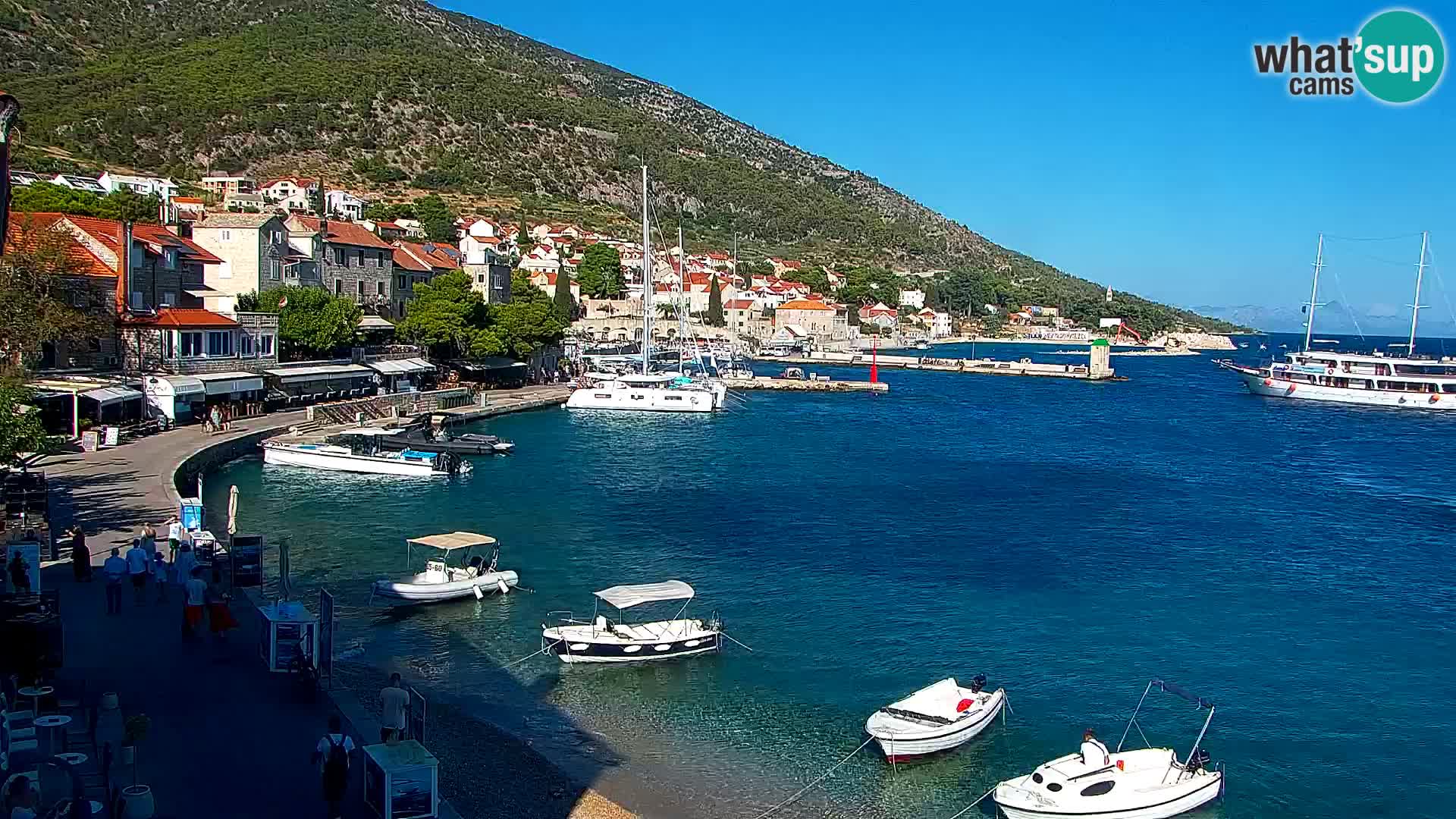 Webcam Bol centre-ville & marina – Vue en direct depuis Bol, île de Brač