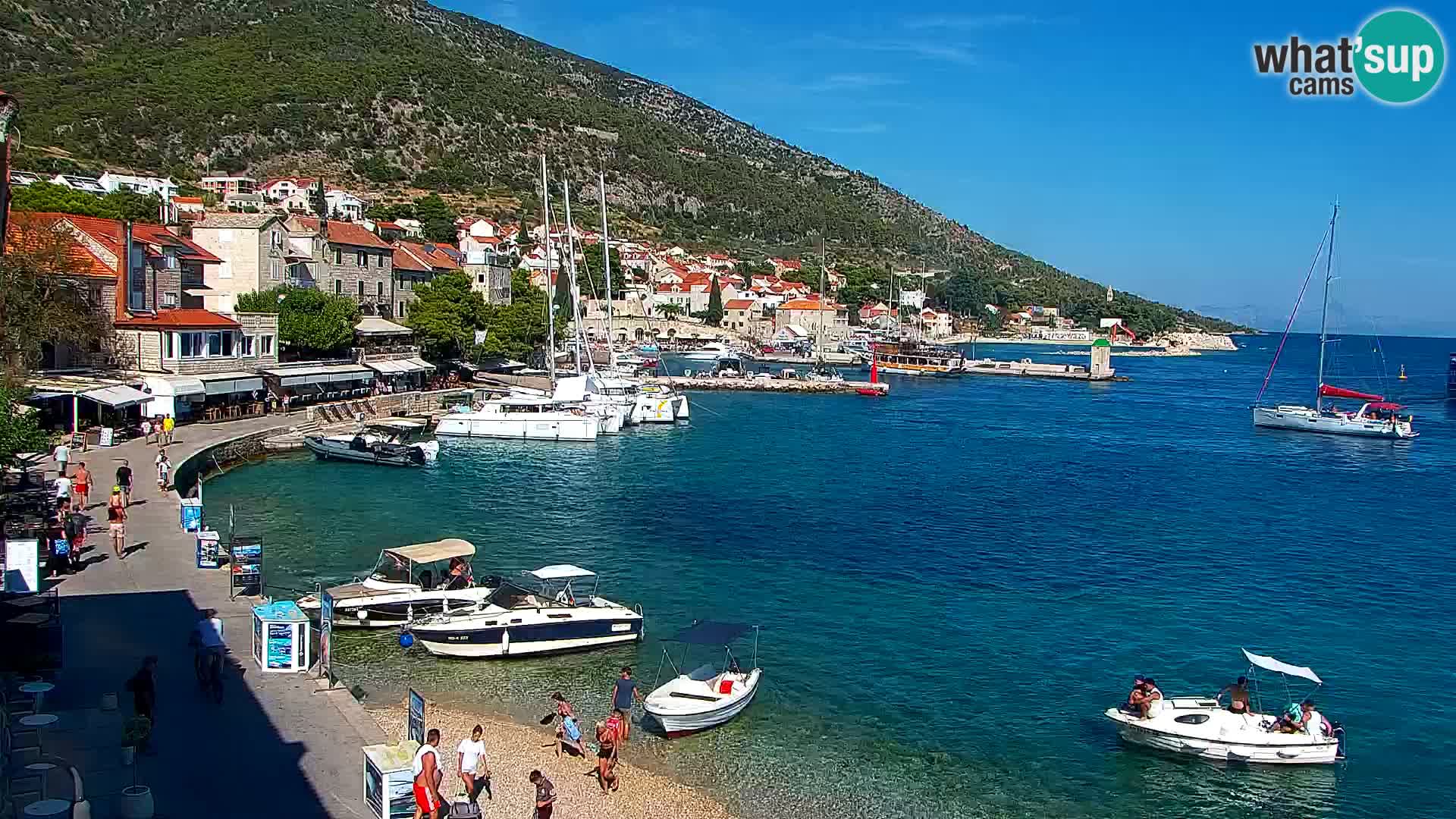 Webcam Bol Centre-Ville & Marina – Vue en direct depuis Bol, île de Brač