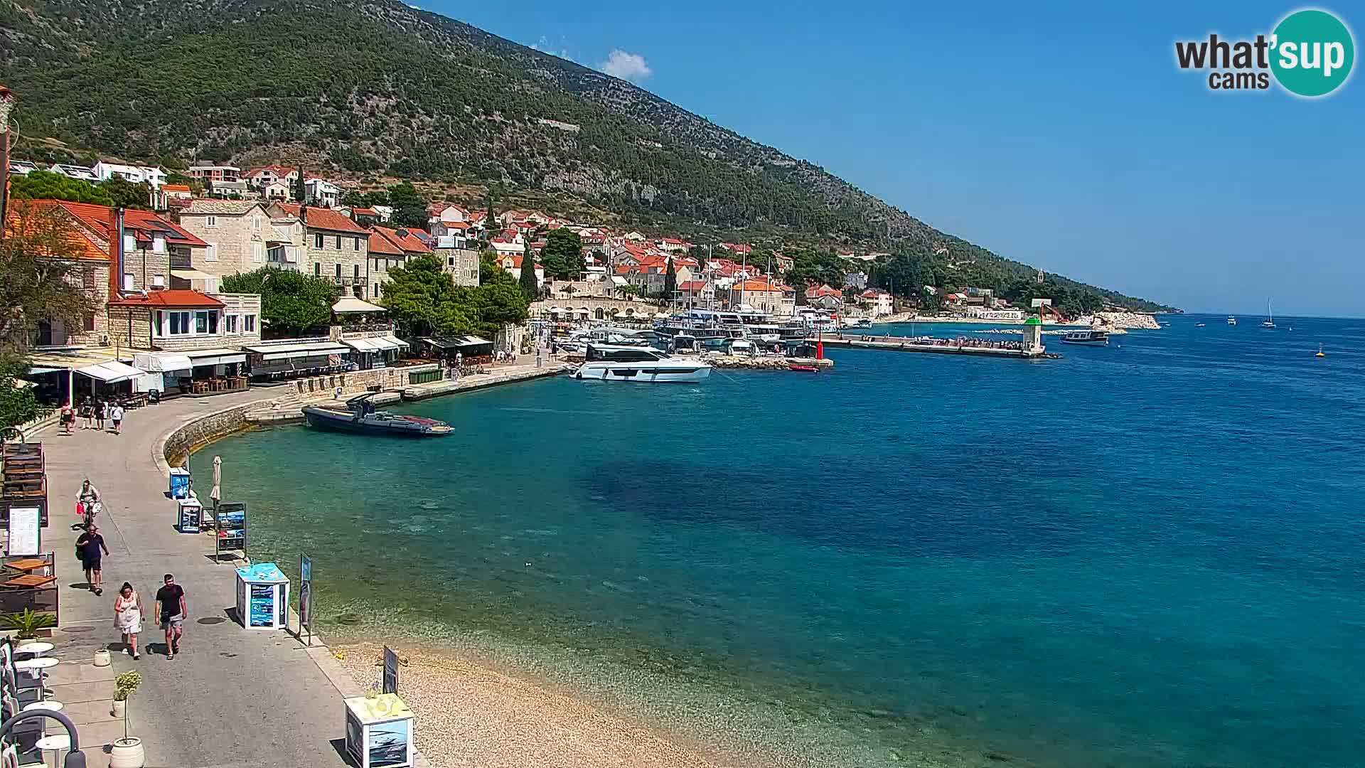 Webcam Bol centre-ville & marina – Vue en direct depuis Bol, île de Brač
