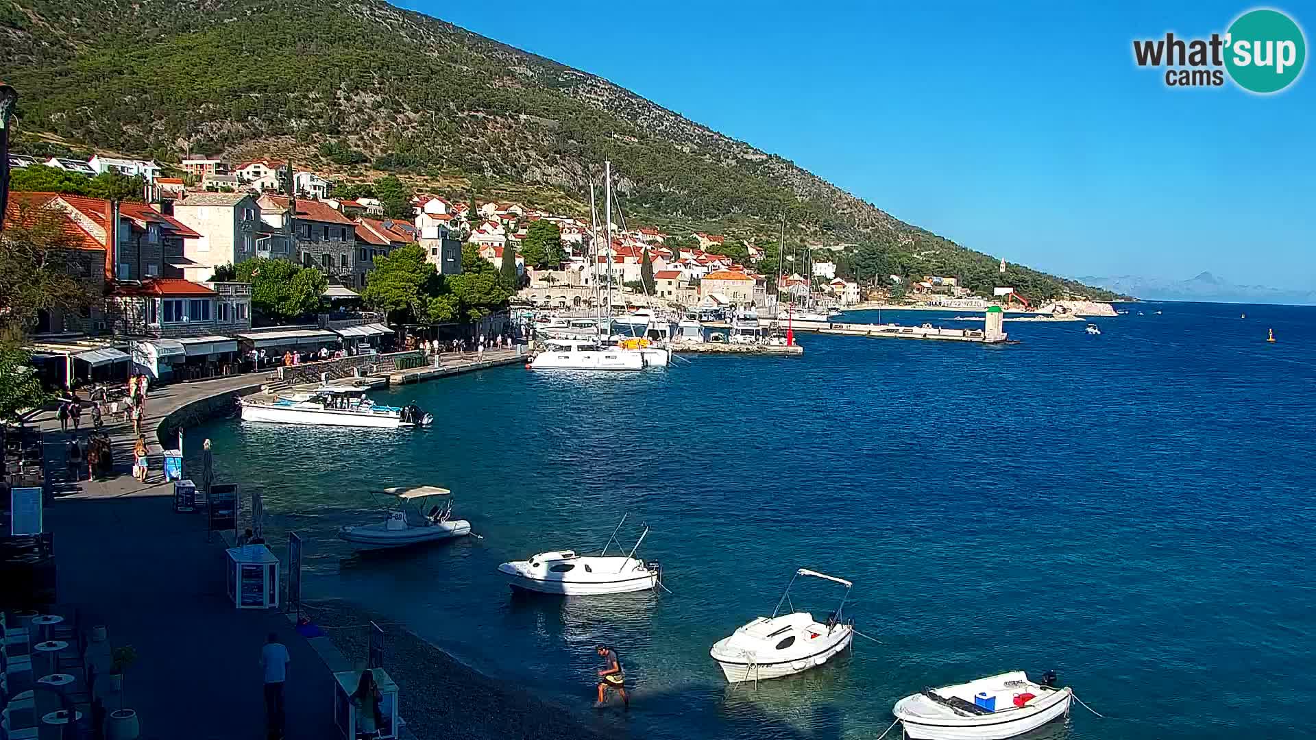 Webcam Bol Centre-Ville & Marina – Vue en direct depuis Bol, île de Brač