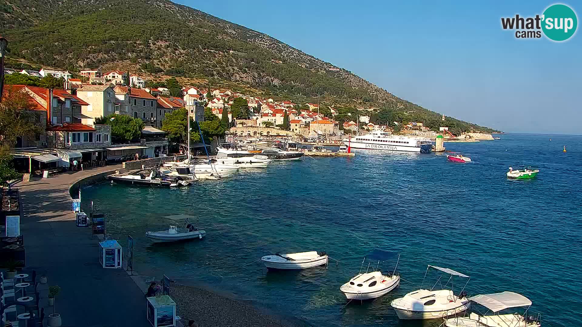 Webcam Bol Hafen & Ortszentrum – Liveblick aus Bol auf der Insel Brač