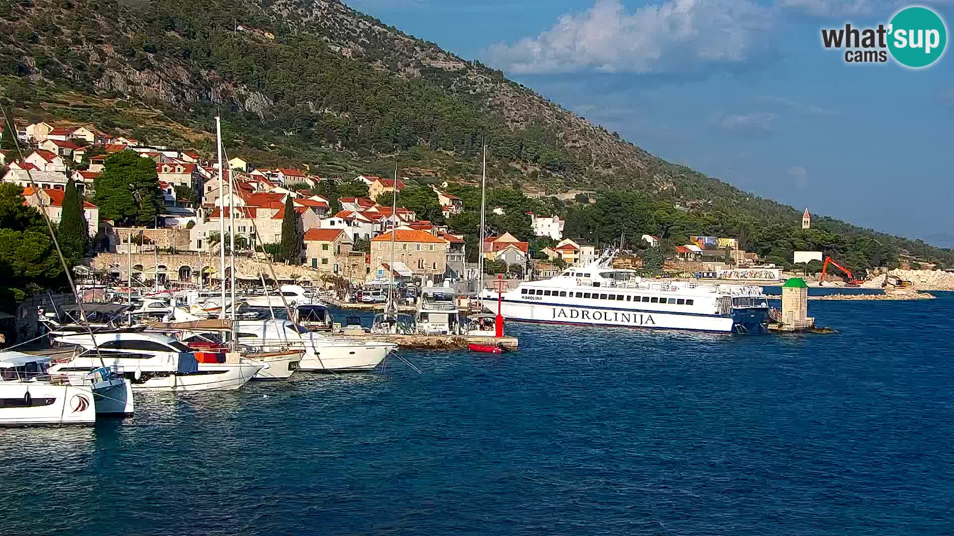 Webcam Bol Centre-Ville & Marina – Vue en direct depuis Bol, île de Brač