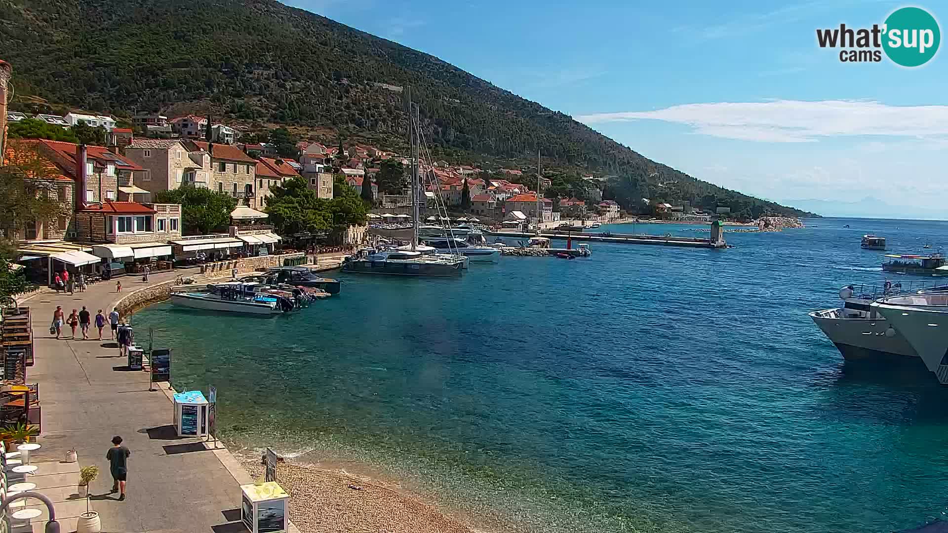 Webcam Bol centre-ville & marina – Vue en direct depuis Bol, île de Brač