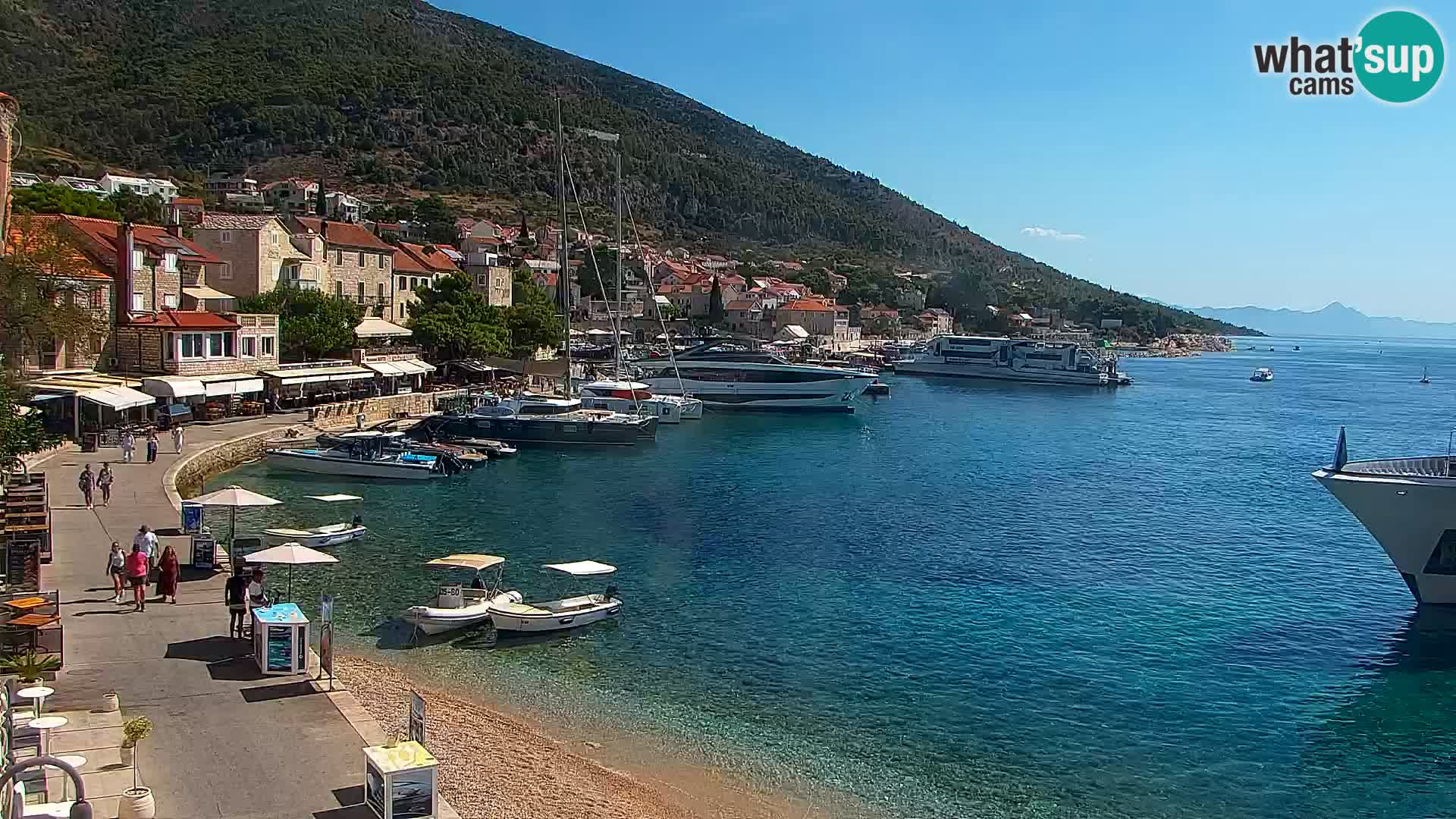 Webcam Bol Hafen & Ortszentrum – Liveblick aus Bol auf der Insel Brač