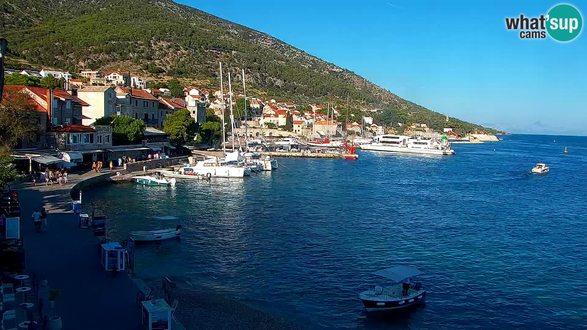 Webcam Bol Centre-Ville & Marina – Vue en direct depuis Bol, île de Brač