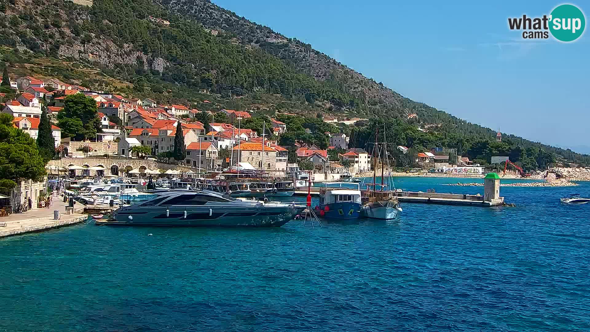 Webcam Bol Centre-Ville & Marina – Vue en direct depuis Bol, île de Brač