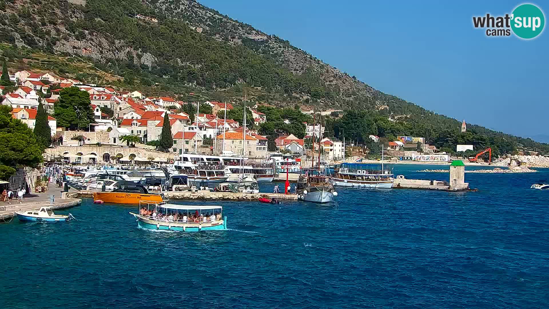 Webcam Bol Centre-Ville & Marina – Vue en direct depuis Bol, île de Brač