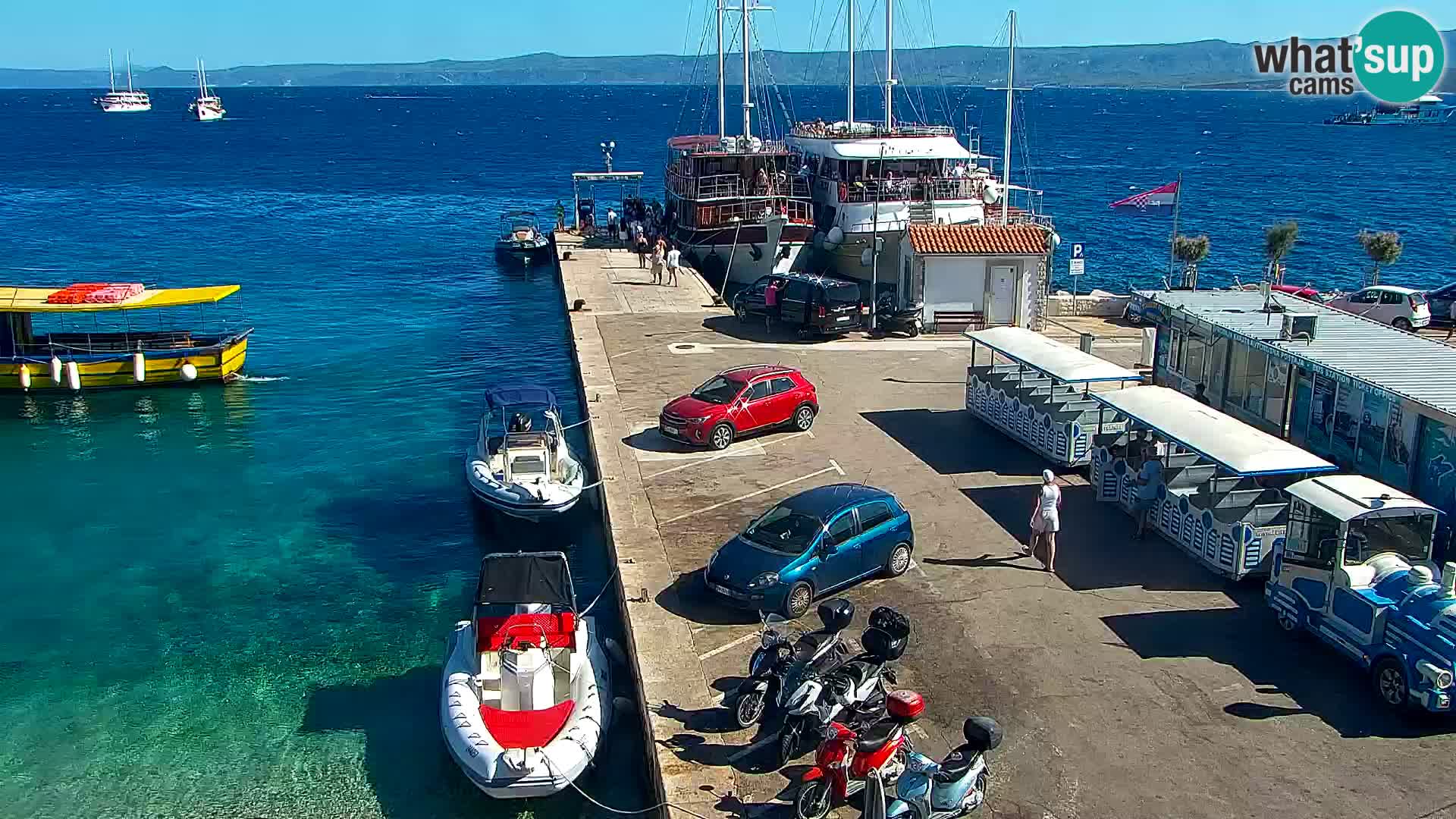 Webcam Bol centre-ville & marina – Vue en direct depuis Bol, île de Brač