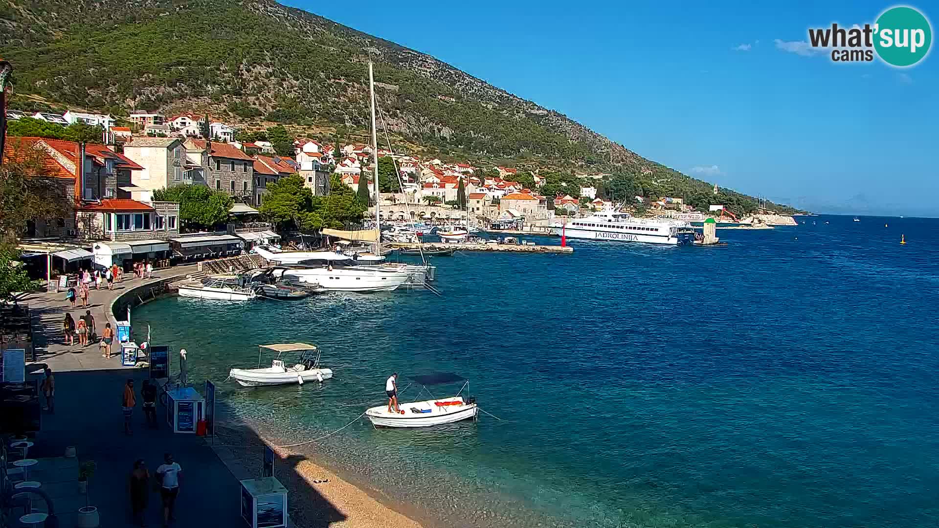 Webcam Bol Hafen & Ortszentrum – Liveblick aus Bol auf der Insel Brač