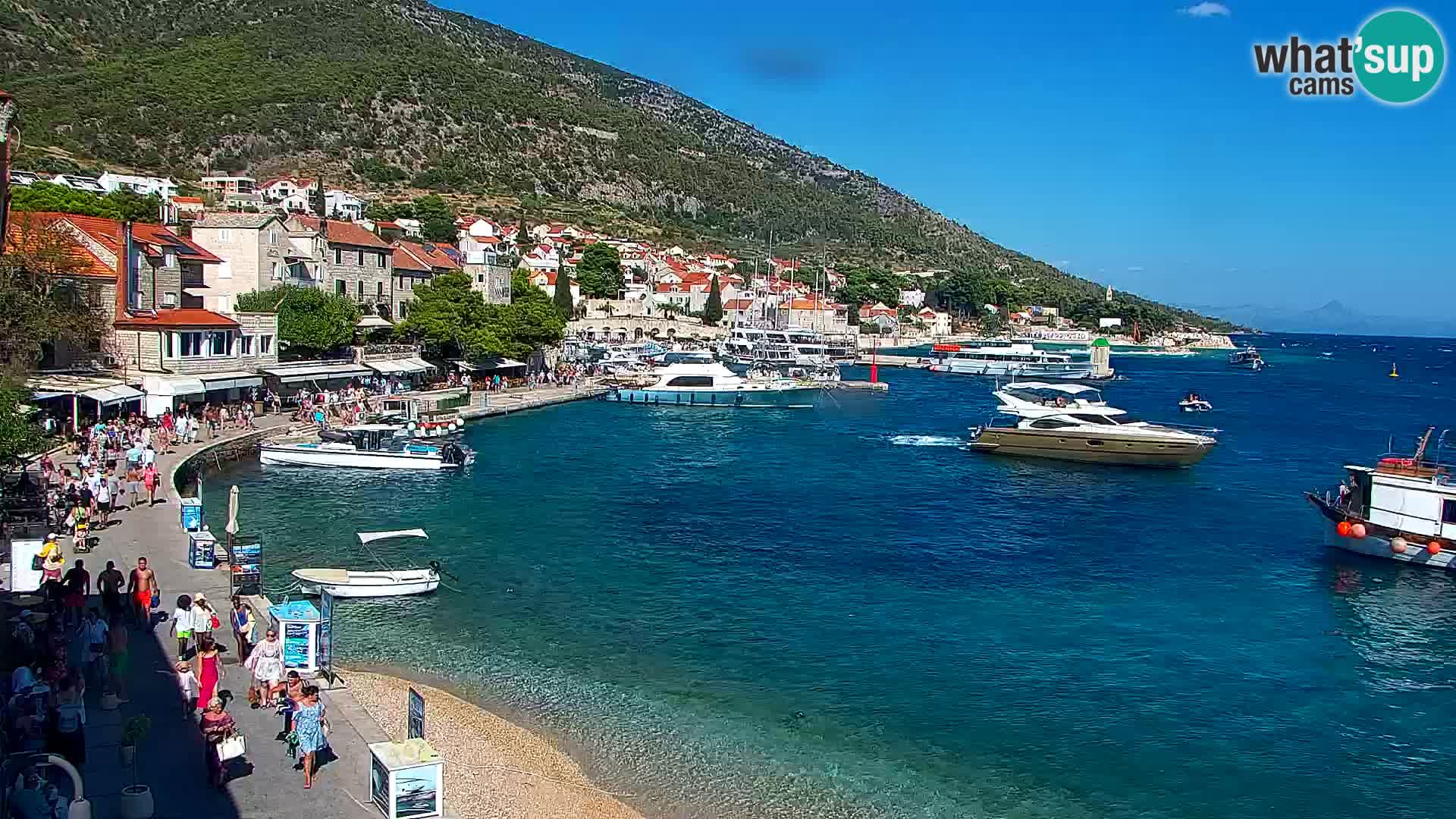 Webcam Bol centre-ville & marina – Vue en direct depuis Bol, île de Brač