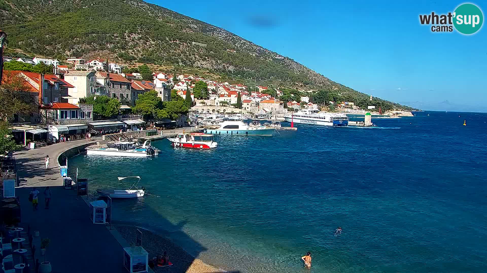 Webcam Bol centre-ville & marina – Vue en direct depuis Bol, île de Brač