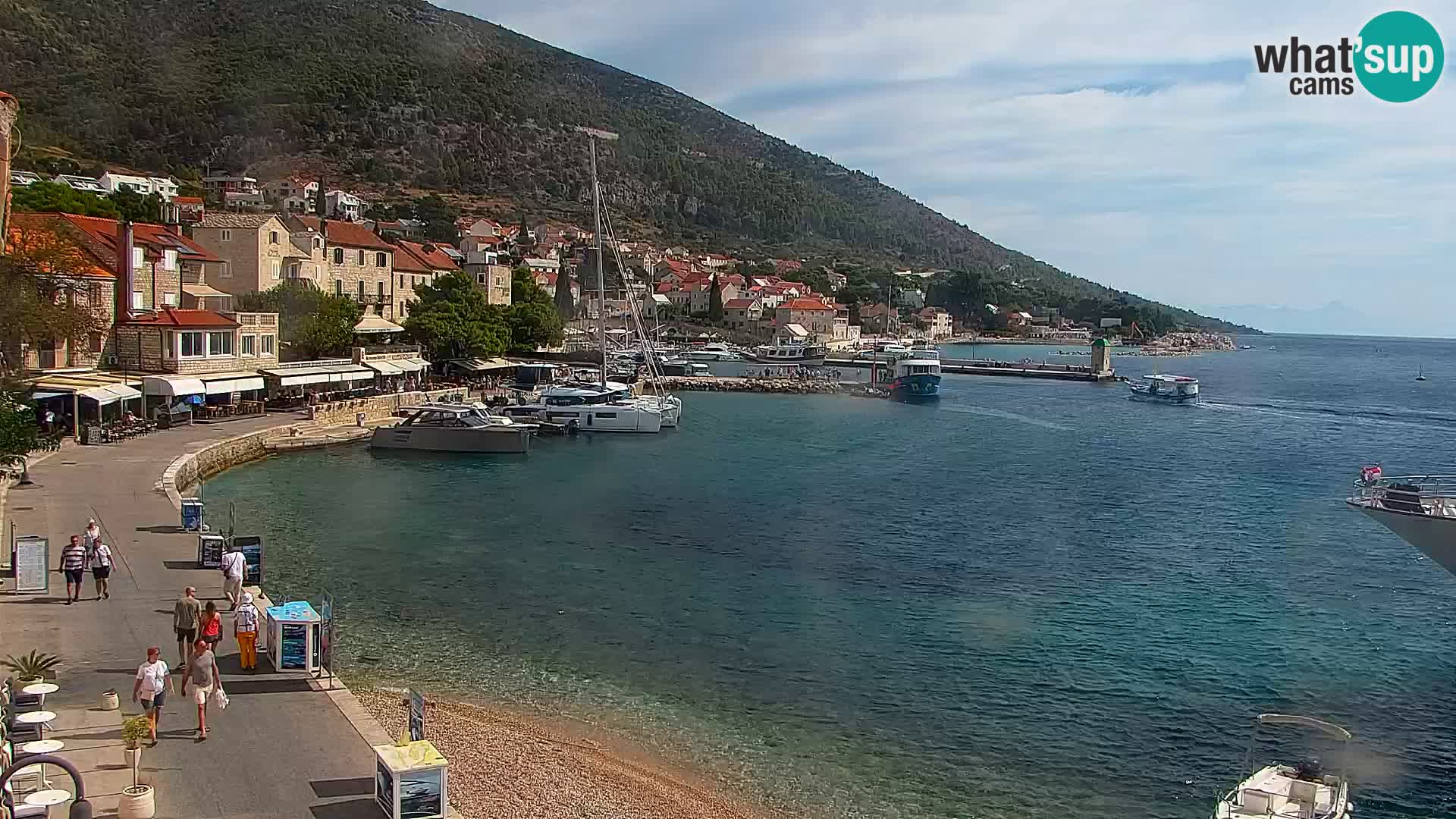 Webcam Bol Centre-Ville & Marina – Vue en direct depuis Bol, île de Brač