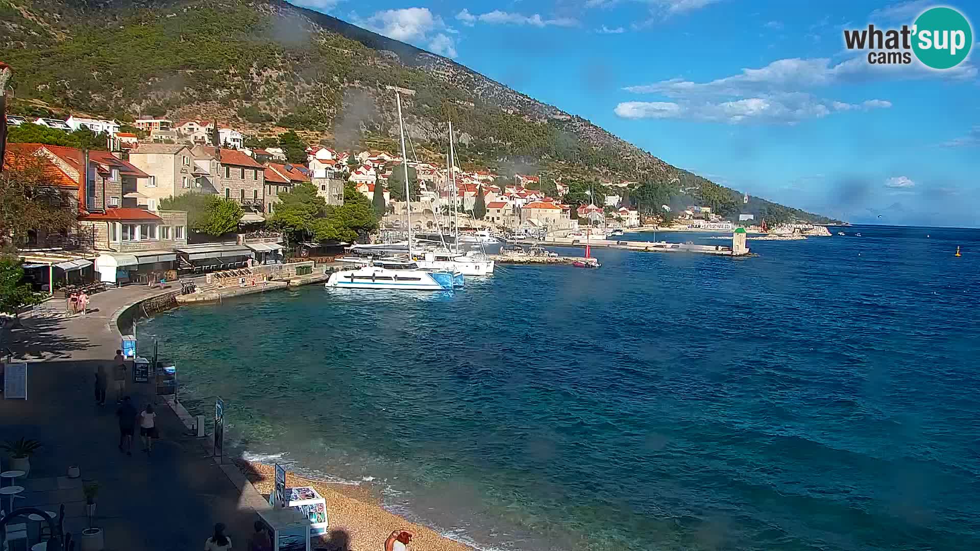 Webcam Bol centre-ville & marina – Vue en direct depuis Bol, île de Brač