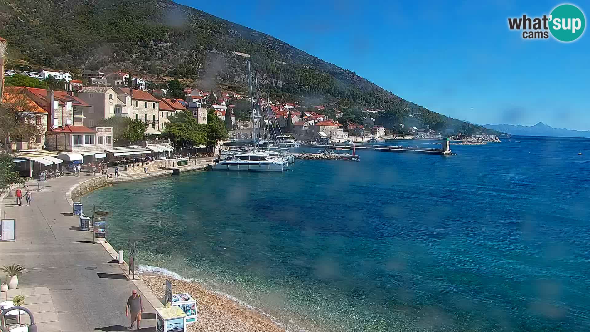 Webcam Bol centre-ville & marina – Vue en direct depuis Bol, île de Brač