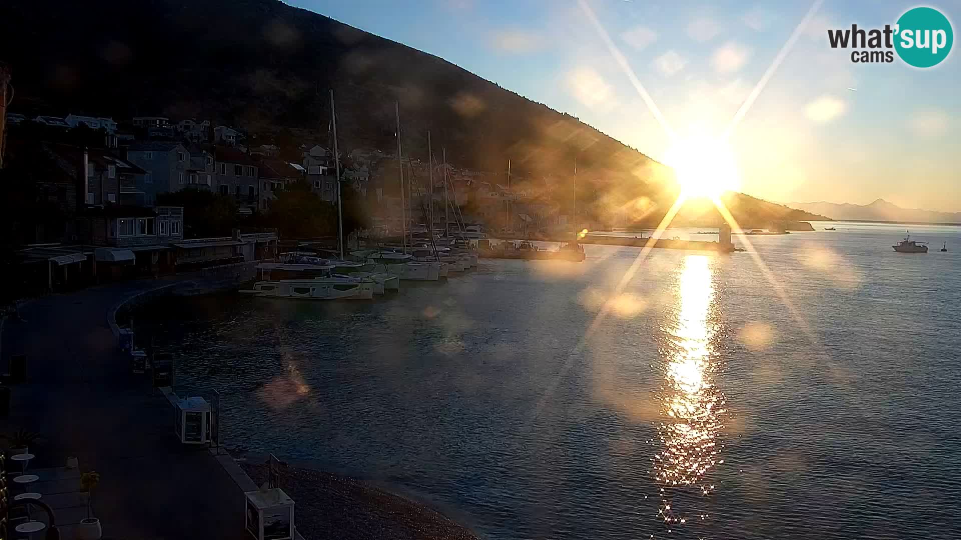 Webcam Bol centre-ville & marina – Vue en direct depuis Bol, île de Brač