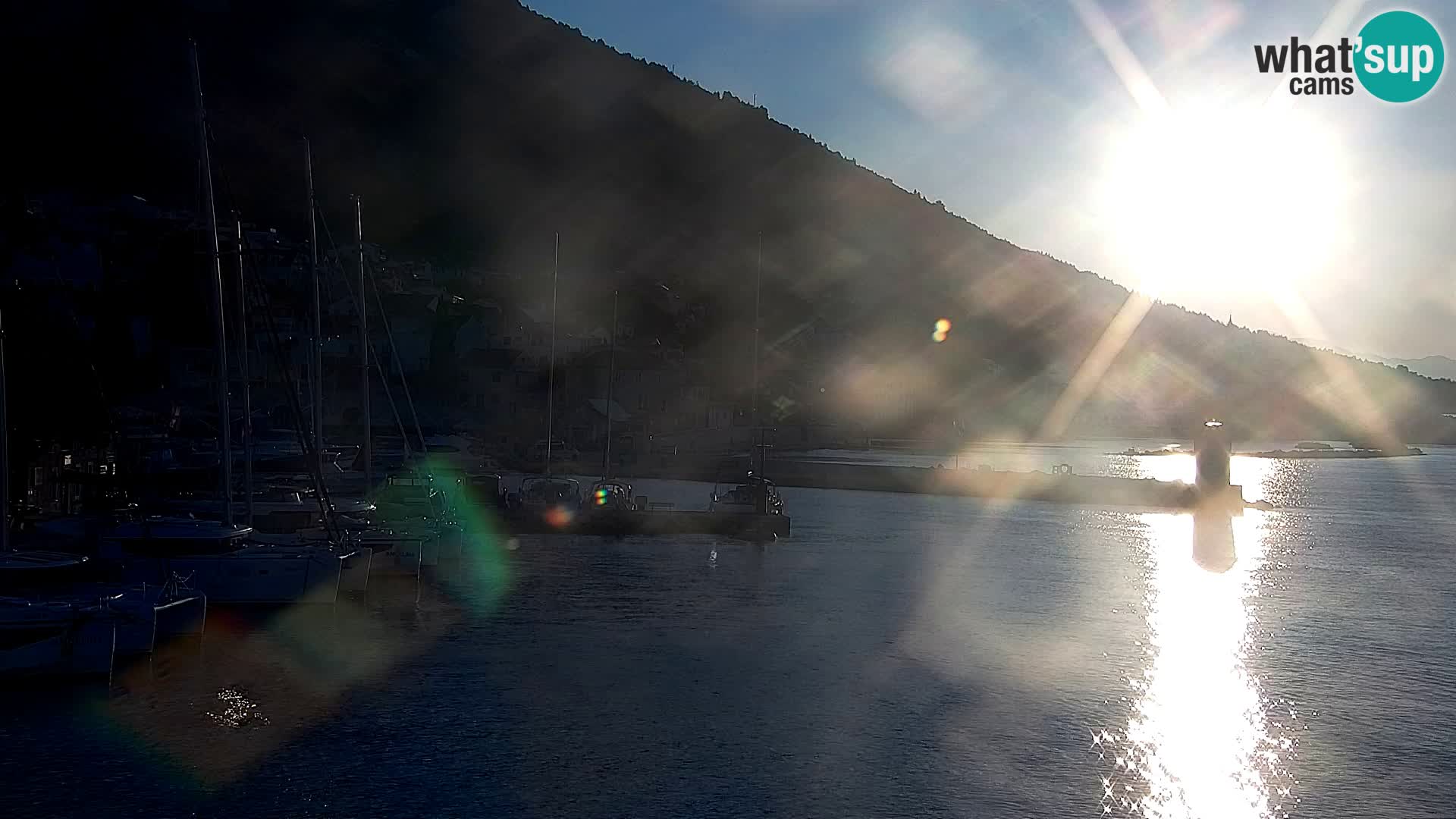 Webcam Bol centre-ville & marina – Vue en direct depuis Bol, île de Brač