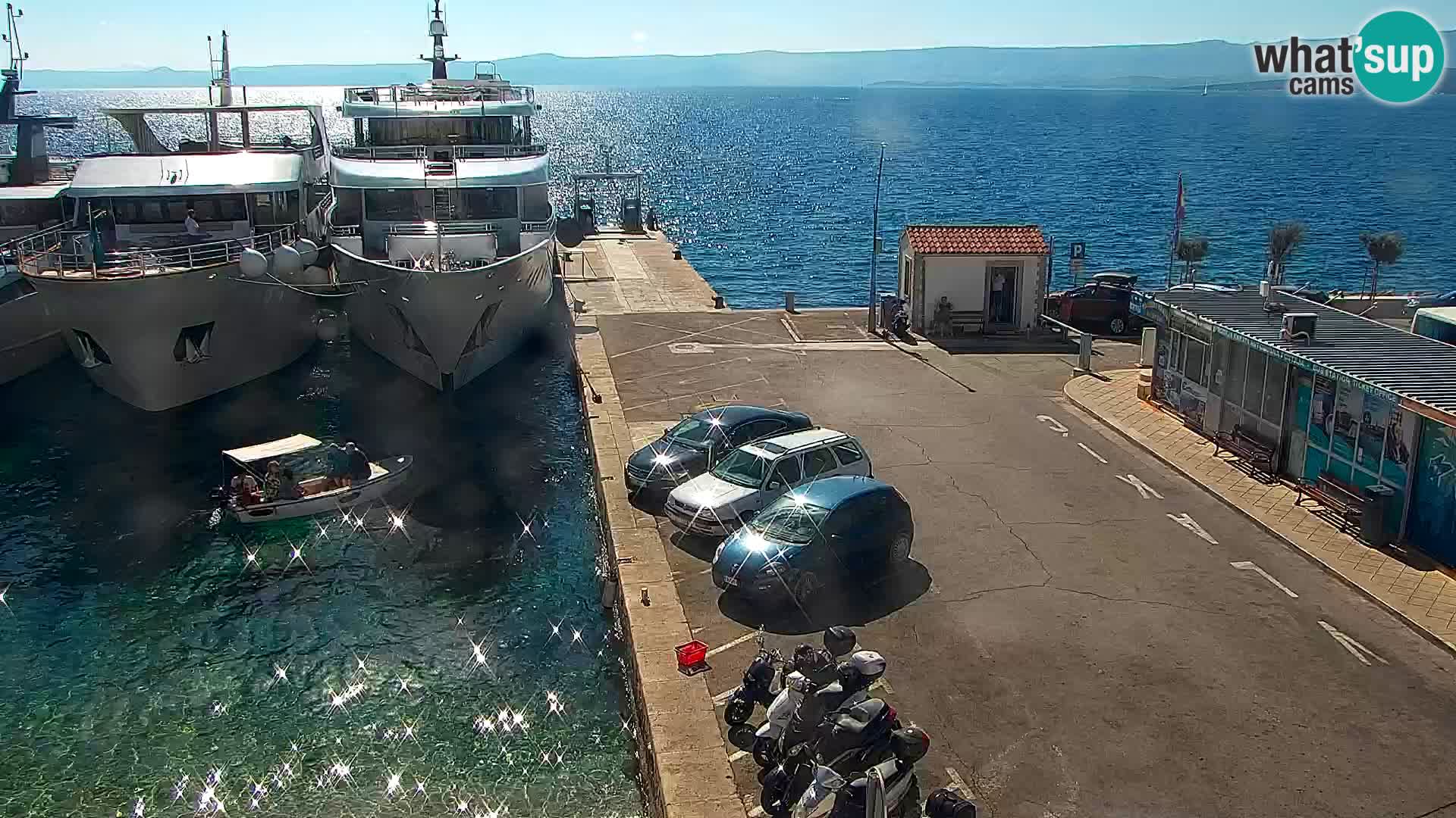 Webcam Bol centre-ville & marina – Vue en direct depuis Bol, île de Brač