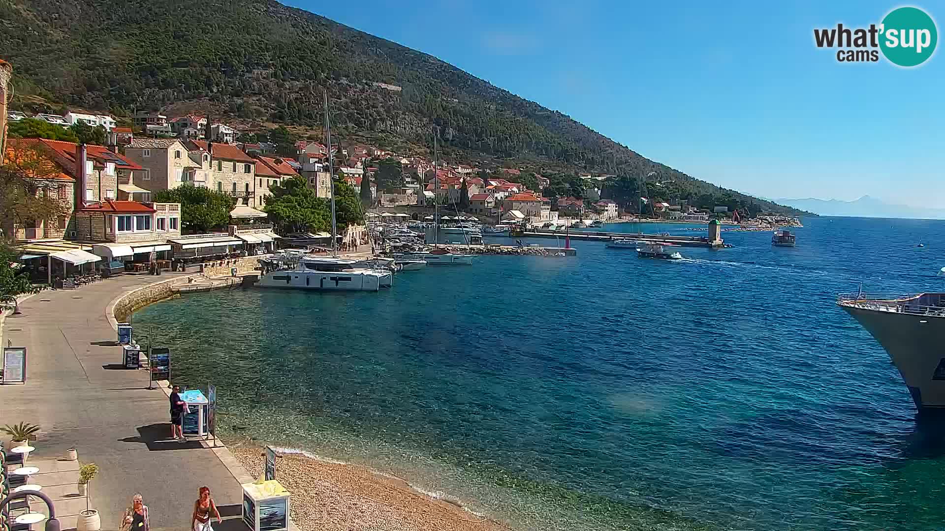 Webcam Bol centre-ville & marina – Vue en direct depuis Bol, île de Brač