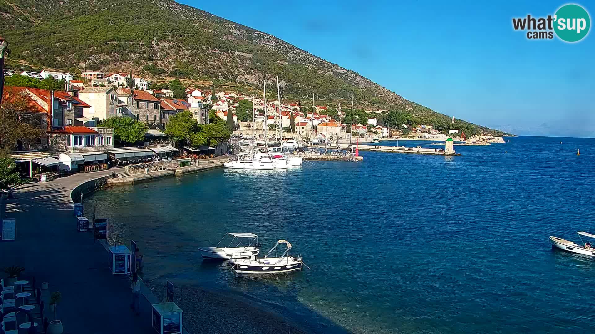 Webcam Bol centre-ville & marina – Vue en direct depuis Bol, île de Brač