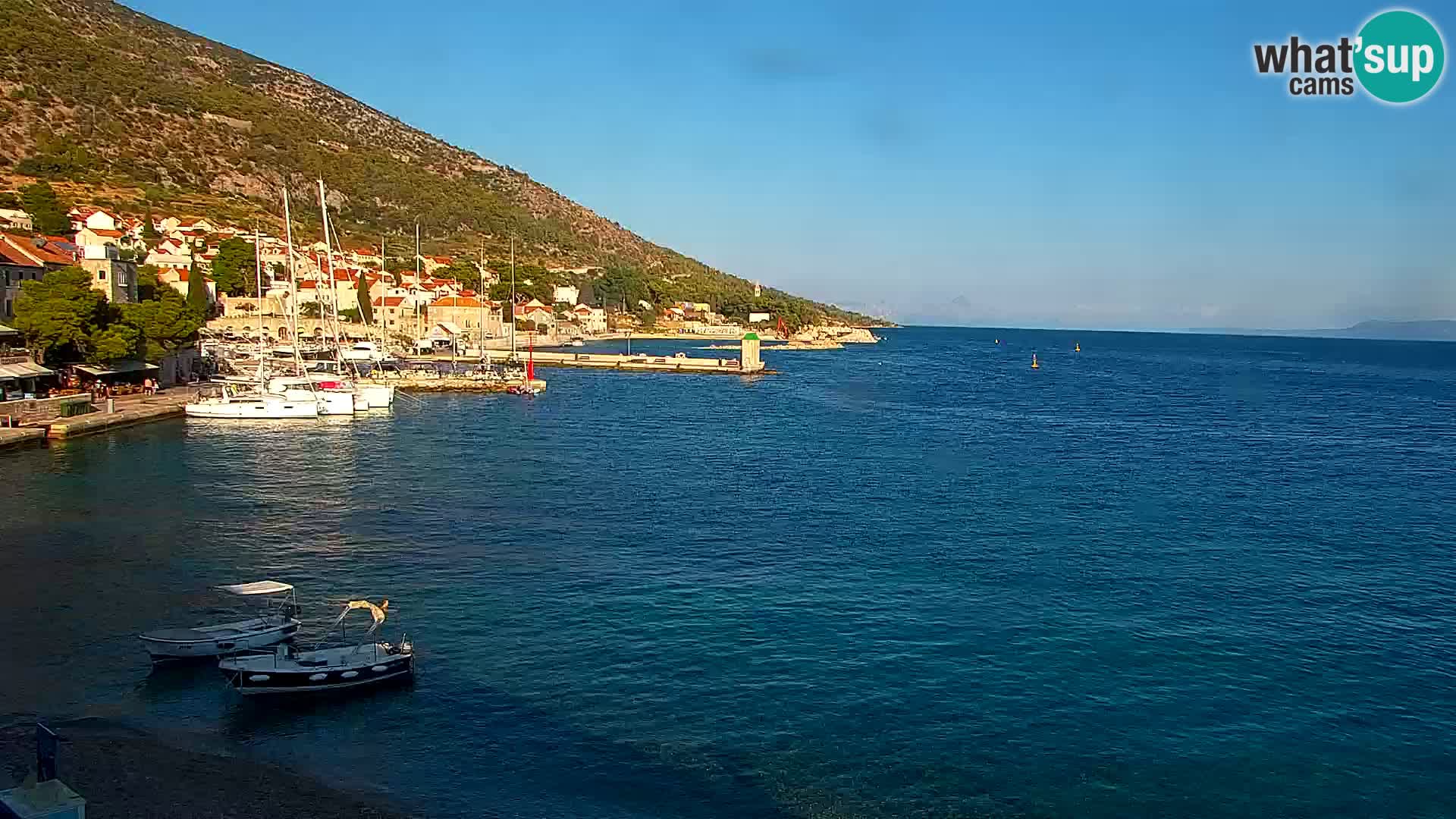Webcam Bol centre-ville & marina – Vue en direct depuis Bol, île de Brač