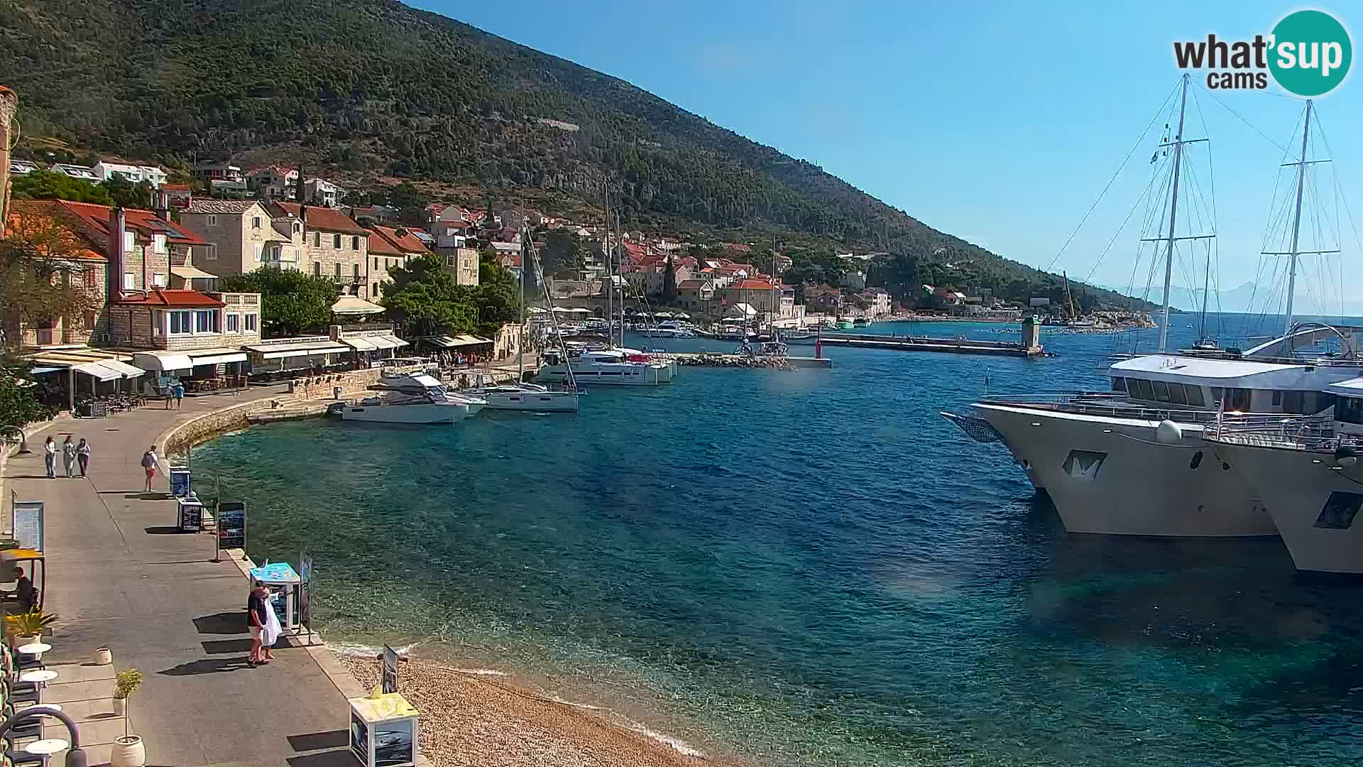 Webcam Bol Centre-Ville & Marina – Vue en direct depuis Bol, île de Brač