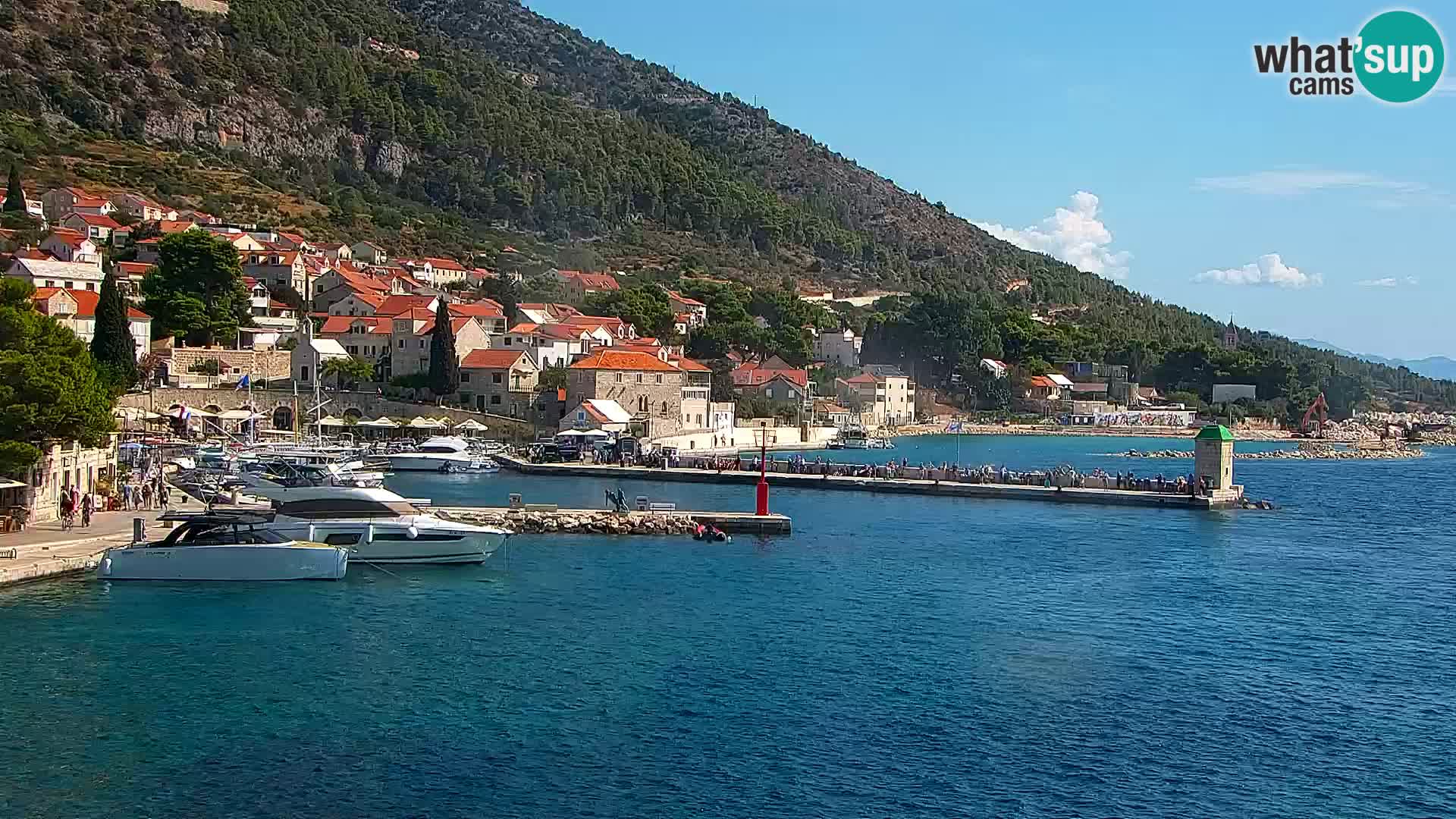 Webcam Bol Hafen & Ortszentrum – Liveblick aus Bol auf der Insel Brač