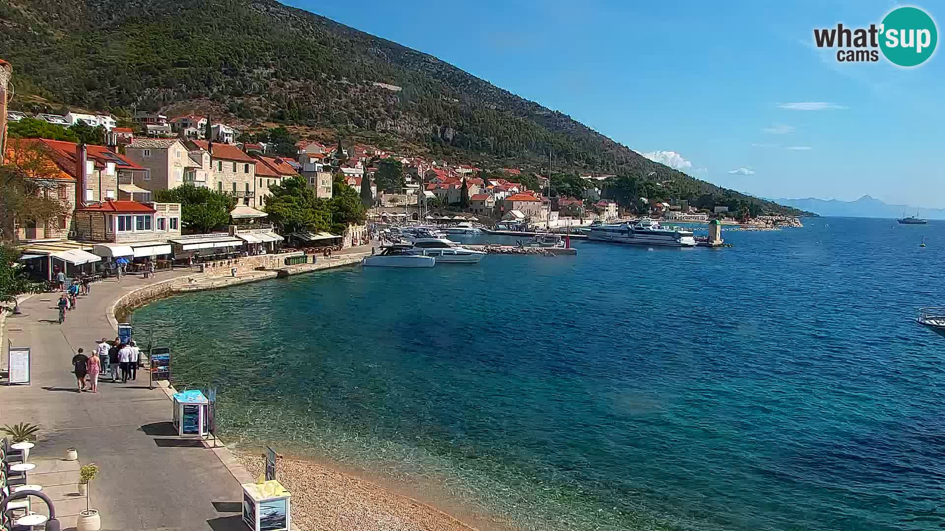 Webcam Bol Centre-Ville & Marina – Vue en direct depuis Bol, île de Brač