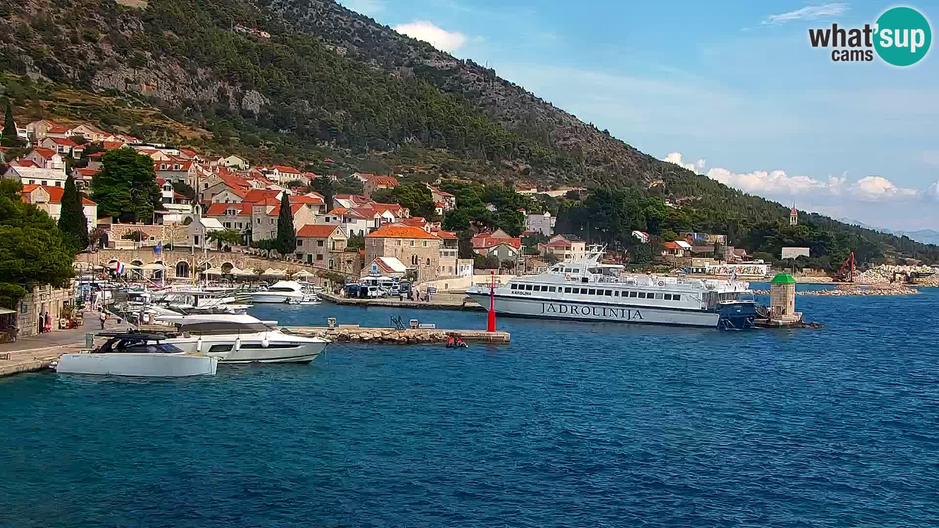 Webcam Bol Centre-Ville & Marina – Vue en direct depuis Bol, île de Brač